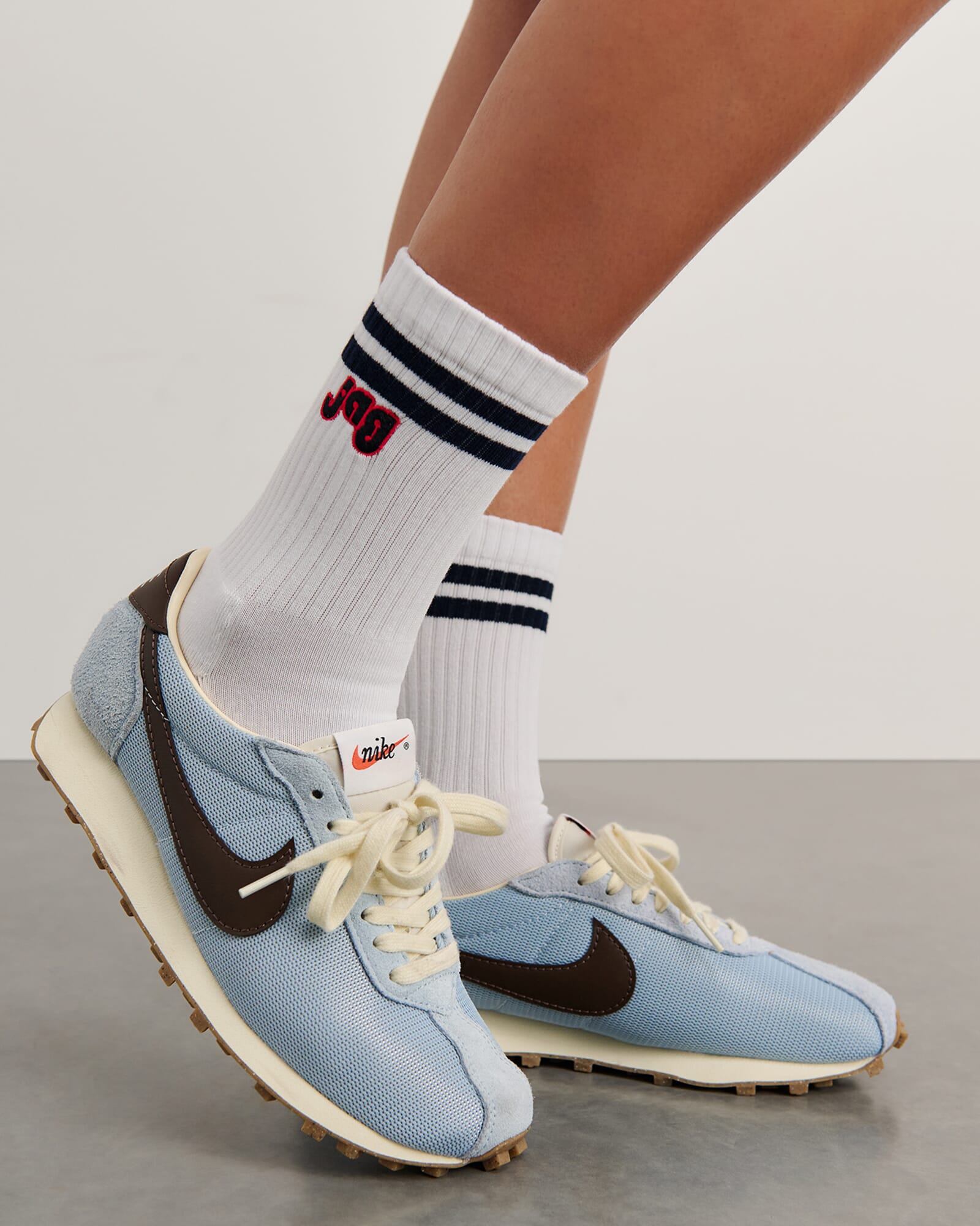 JAG jag embroidered sport sock whiteink