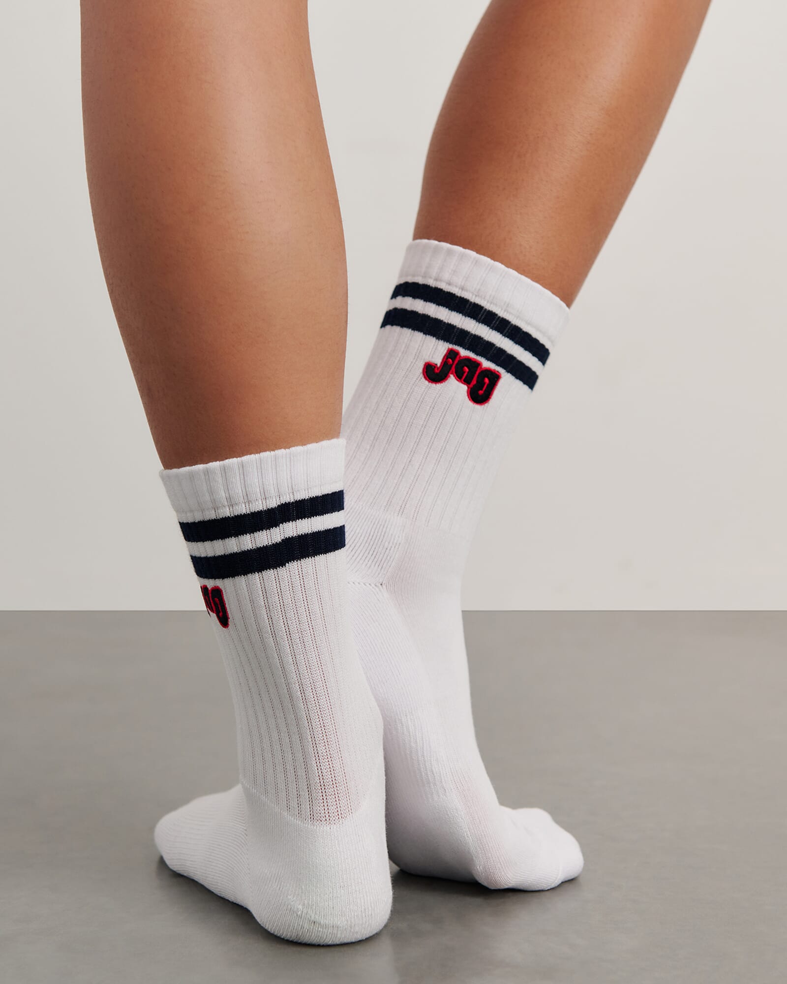 JAG jag embroidered sport sock whiteink