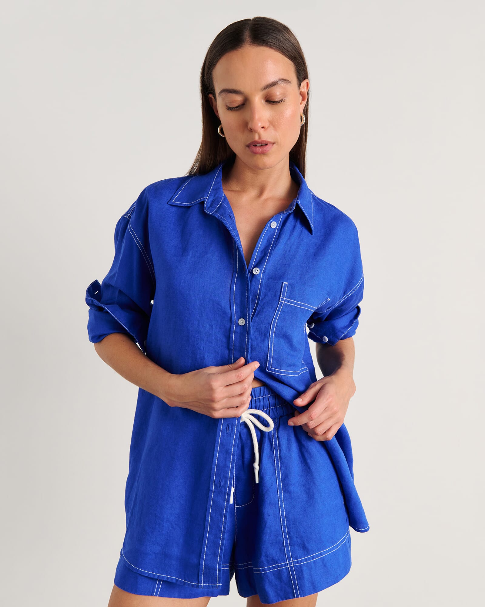 Gigi Linen Pull On Short