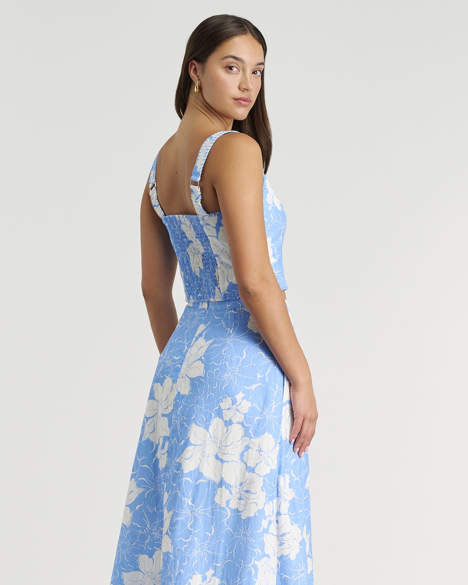 JAG fiore linen top skyblue