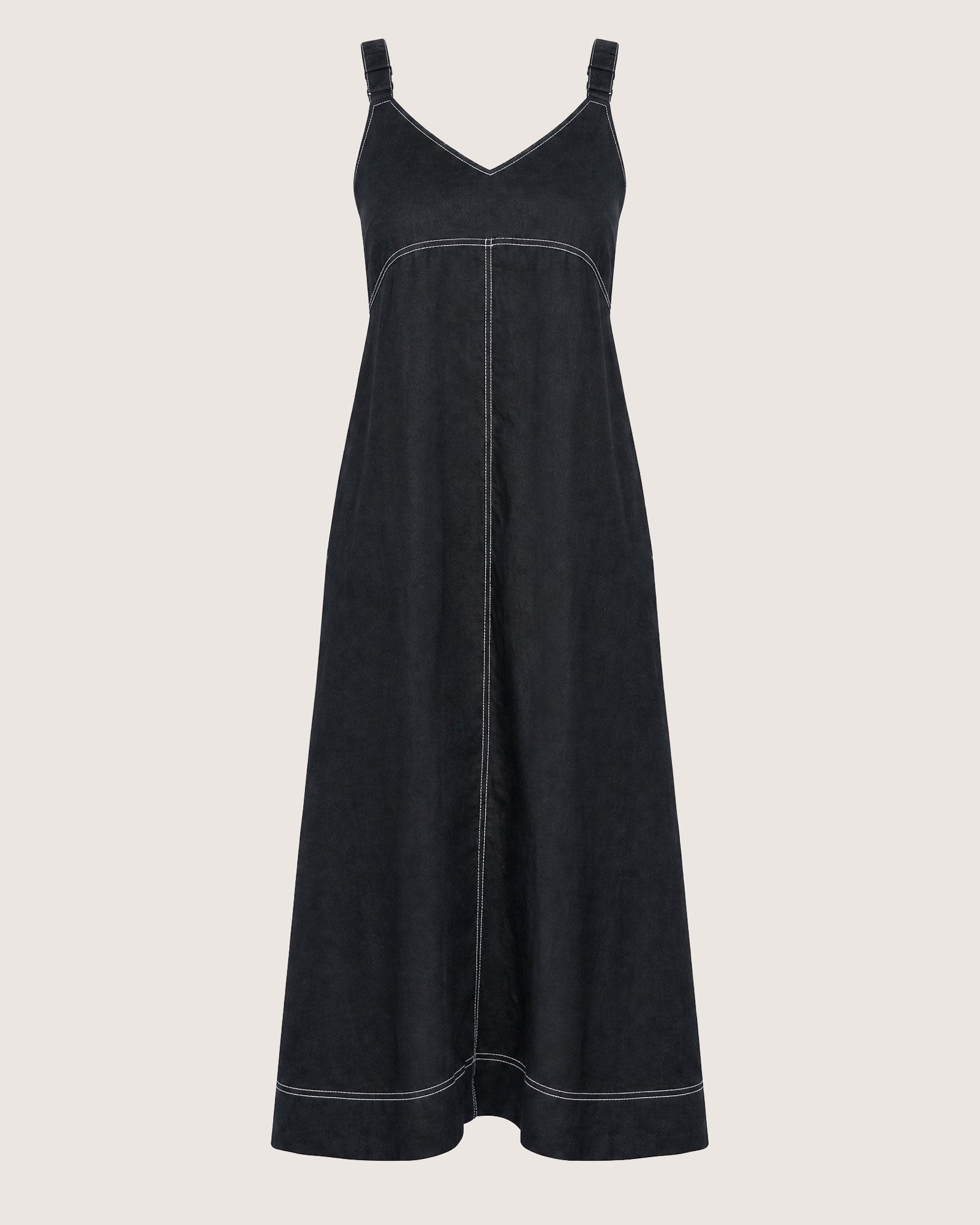 Sara Linen Midi Dress