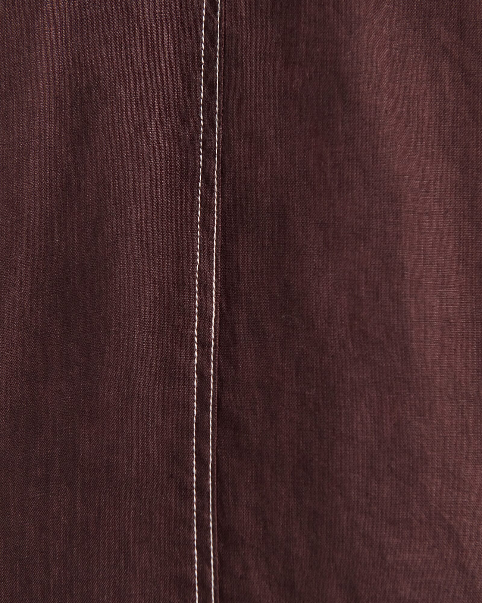 JAG sara linen midi dress darkchocolate