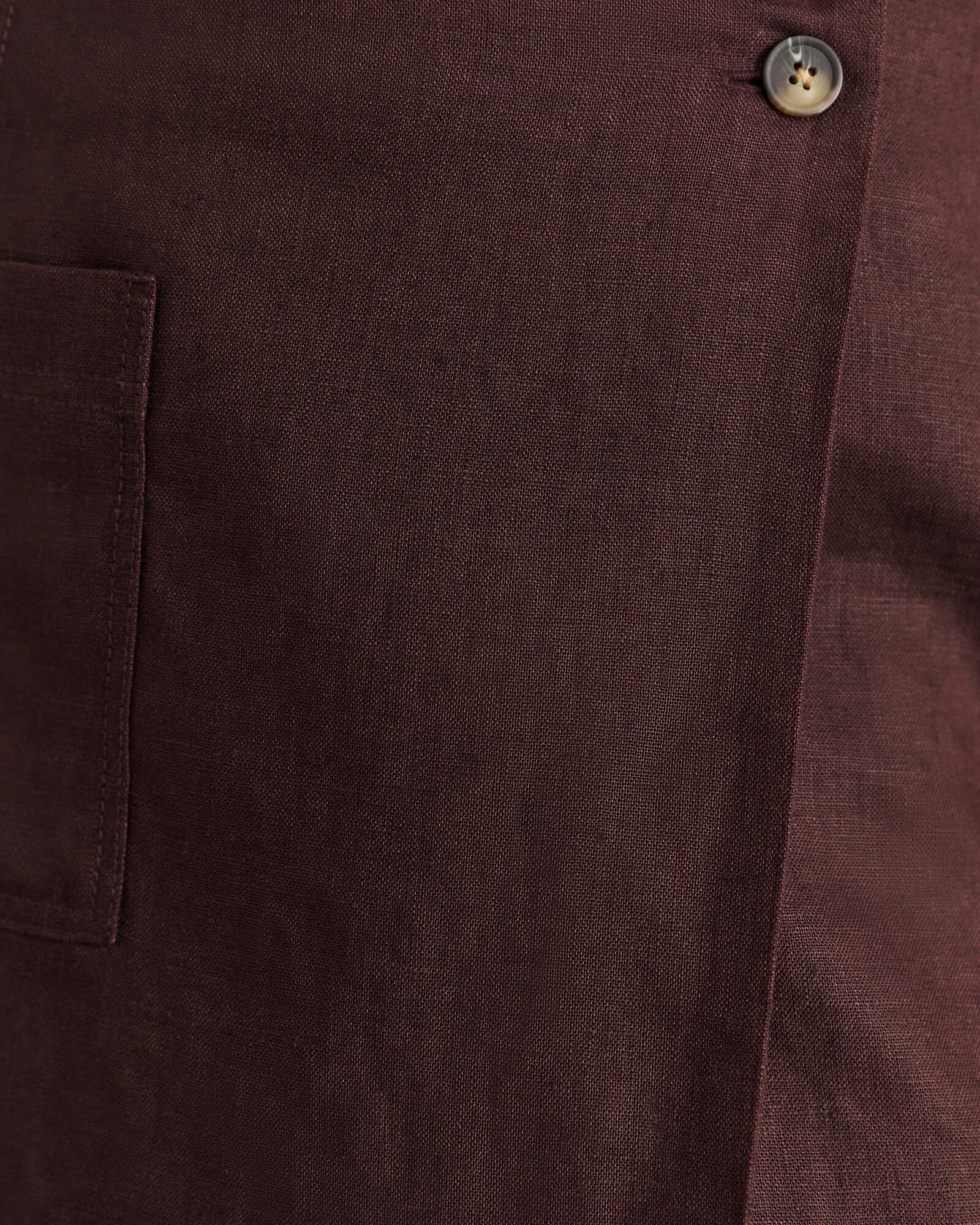 JAG kayla linen wrap mini skirt darkchocolate