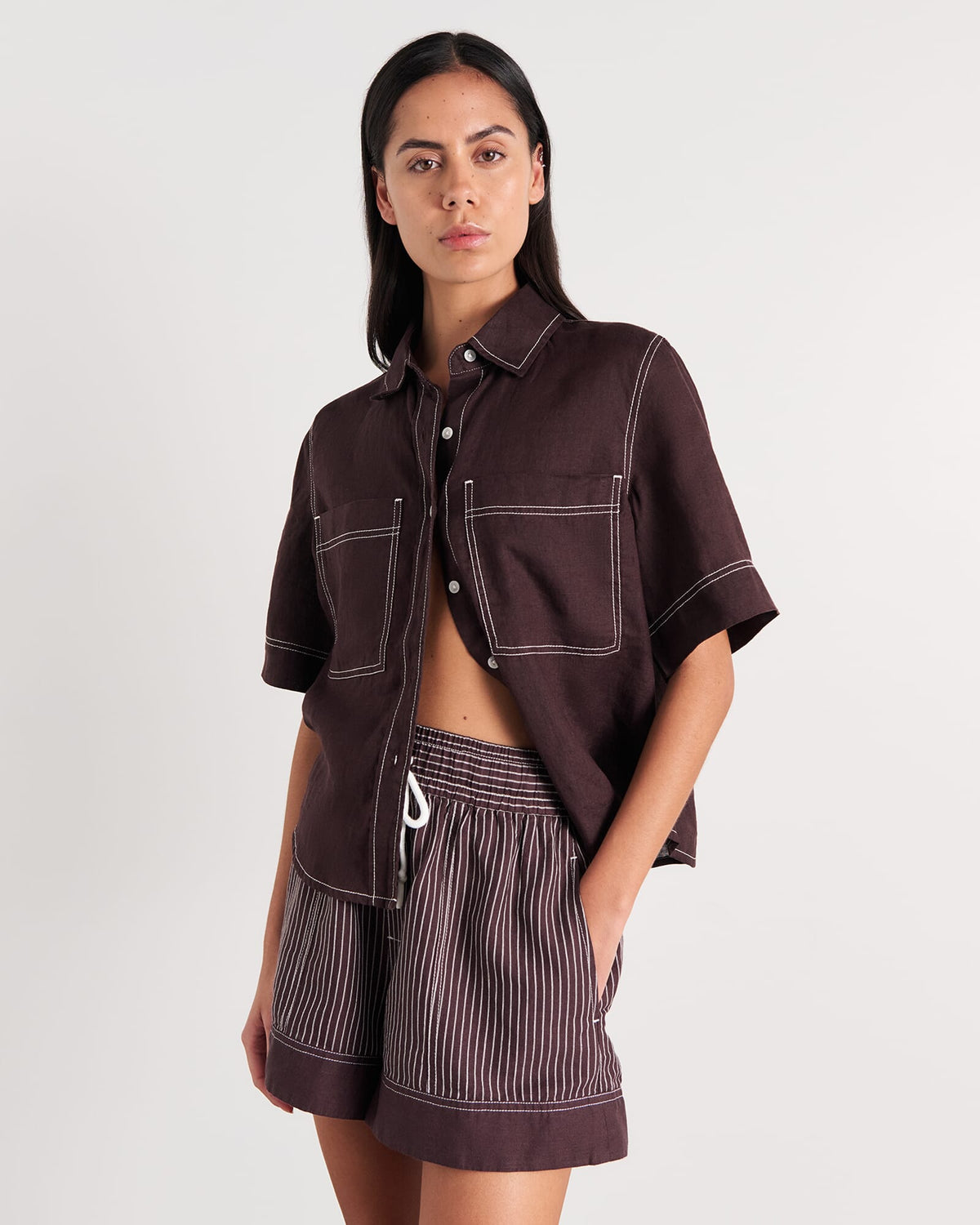 Gigi Linen Relaxed Ss Shirt