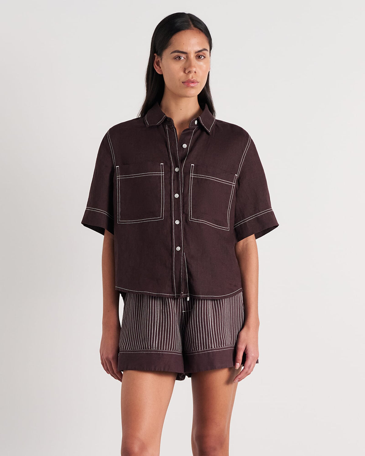 Gigi Linen Relaxed Ss Shirt