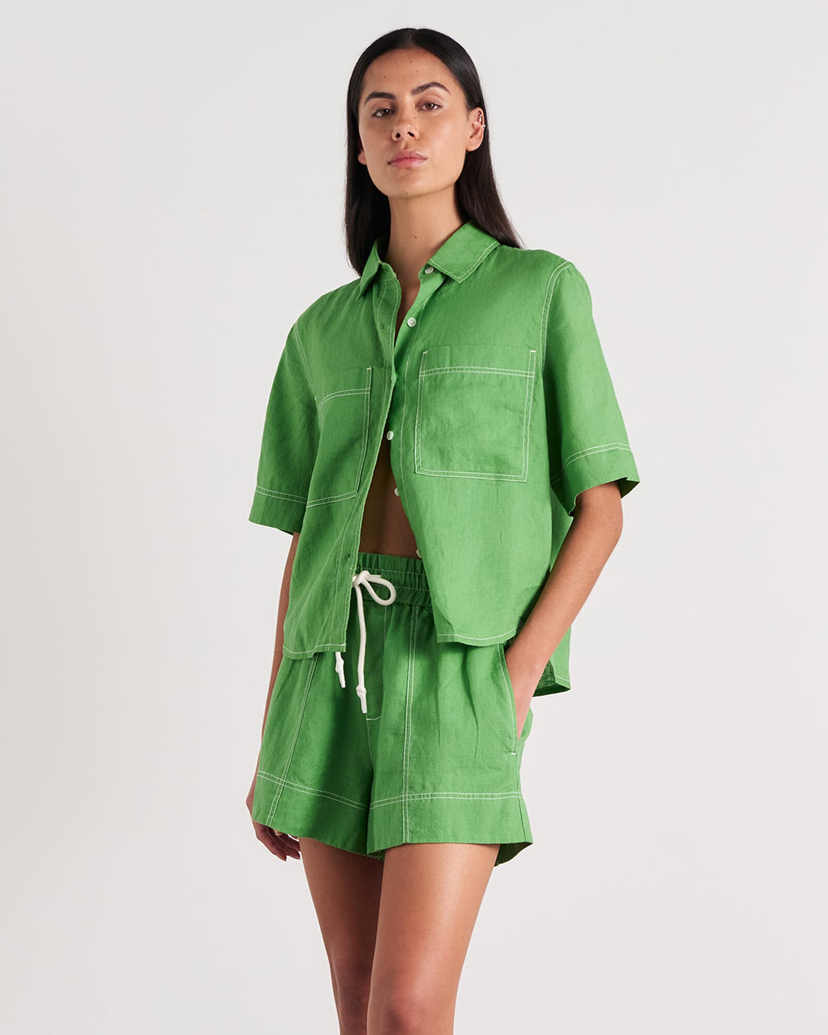Gigi Linen Relaxed Ss Shirt