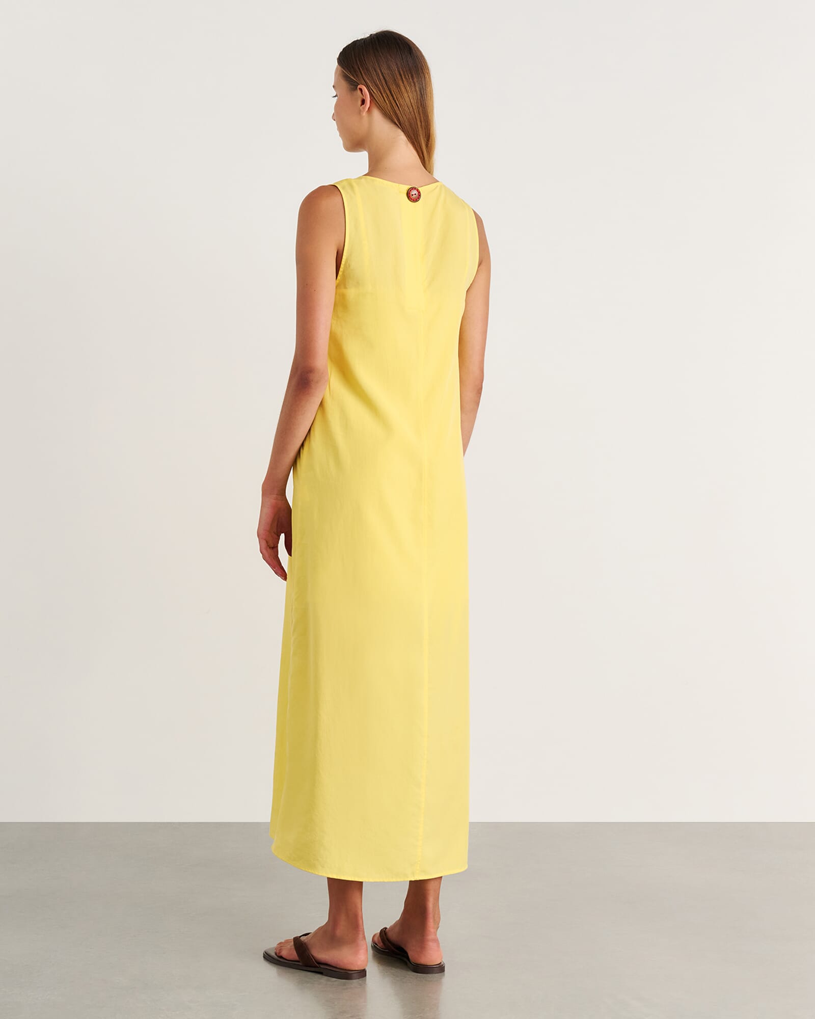 JAG nfw scoop neck maxi dress yellow