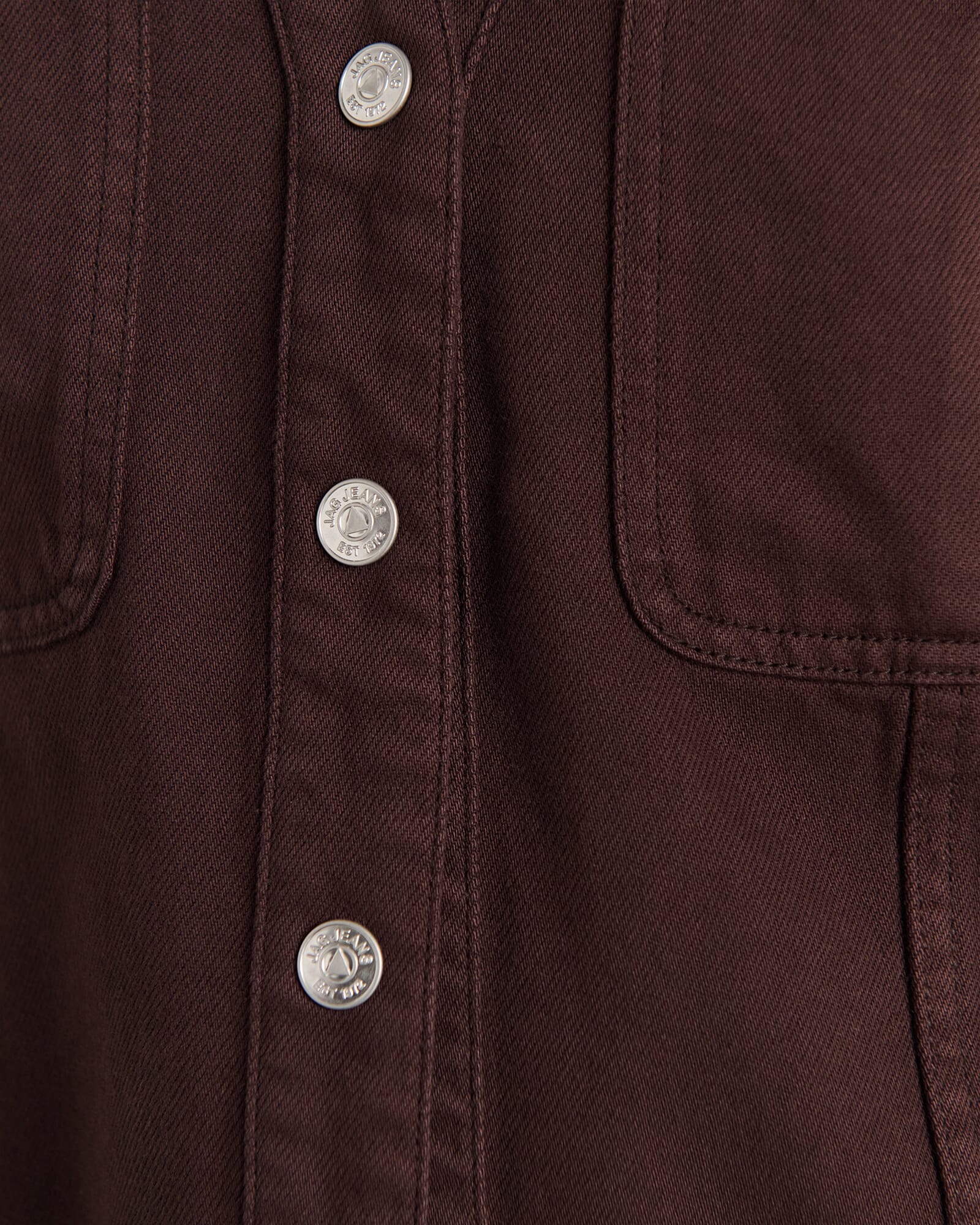JAG loe short sleeve shirt darkchocolate