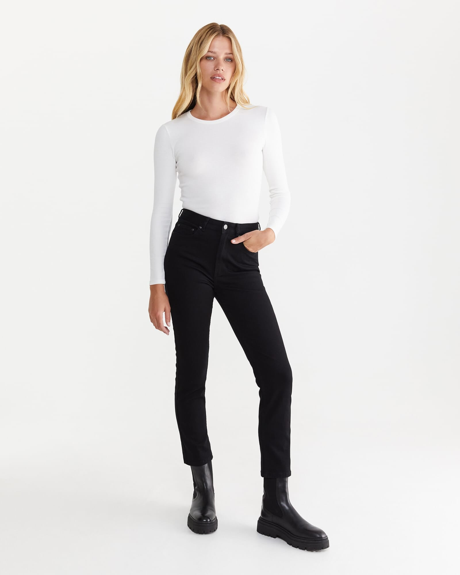 JAG bianca ankle grazer jeans black