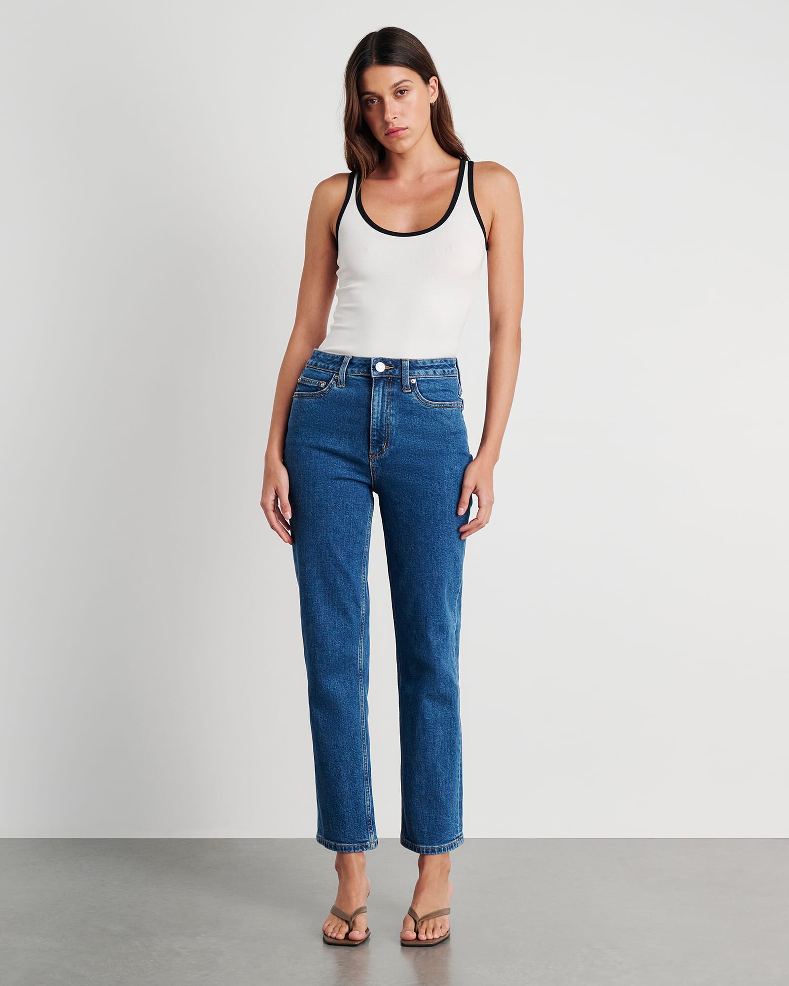 JAG riley straight crop jean bluewash