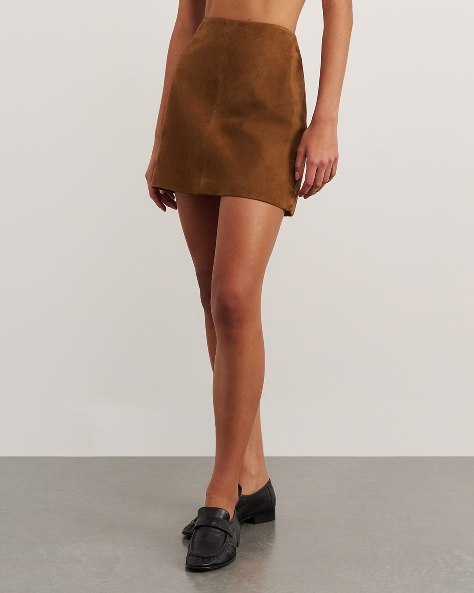 JAG ophelia suede mini skirt biscuit
