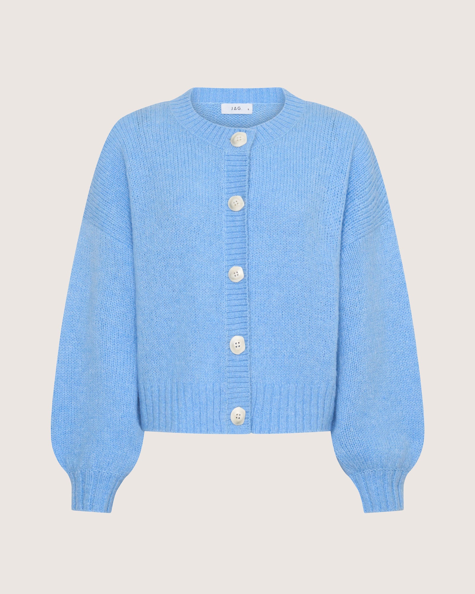 JAG lily fluffy knit cardigan belleblue