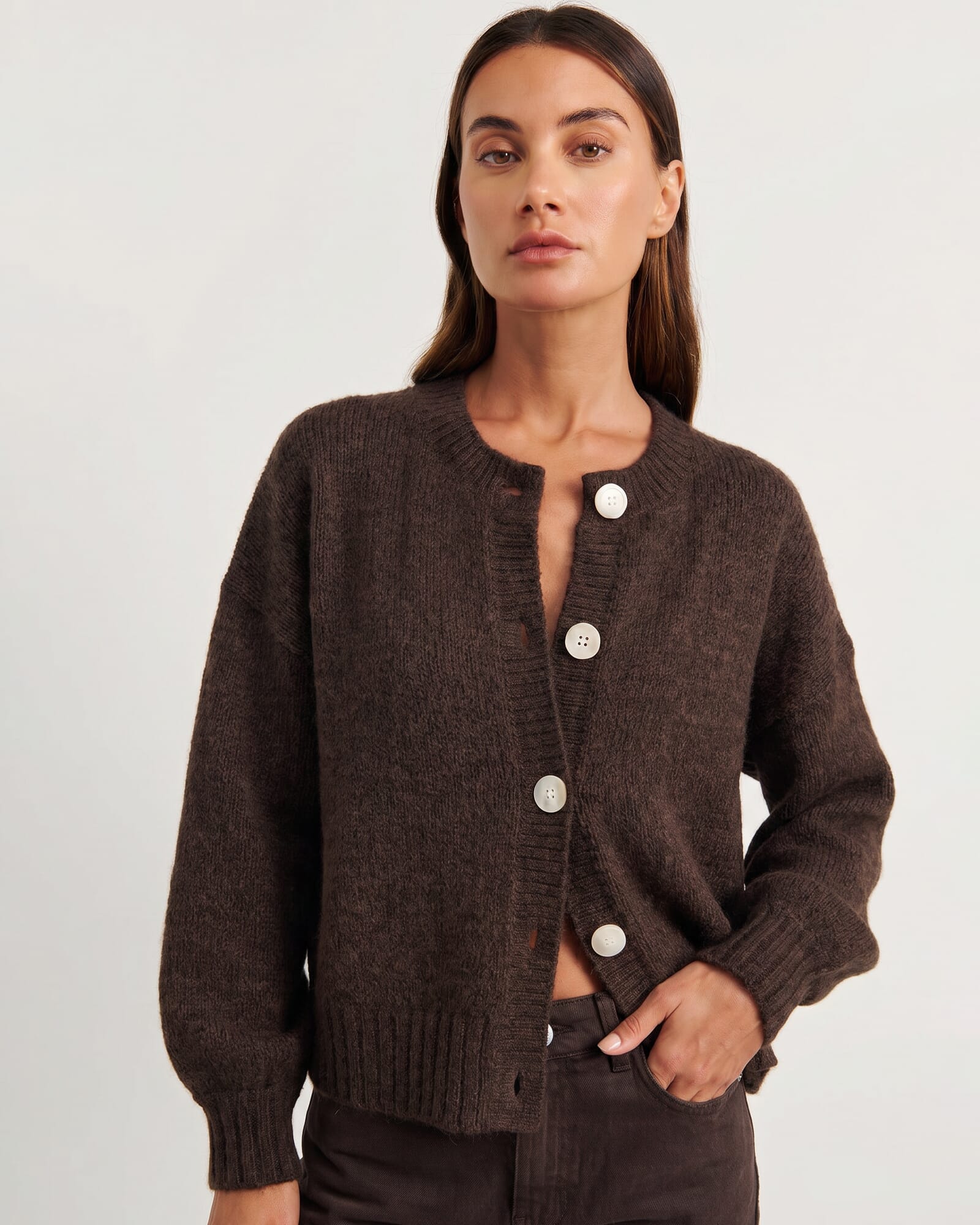 Lily Cardigan DARK CHOCOLATE | JAG