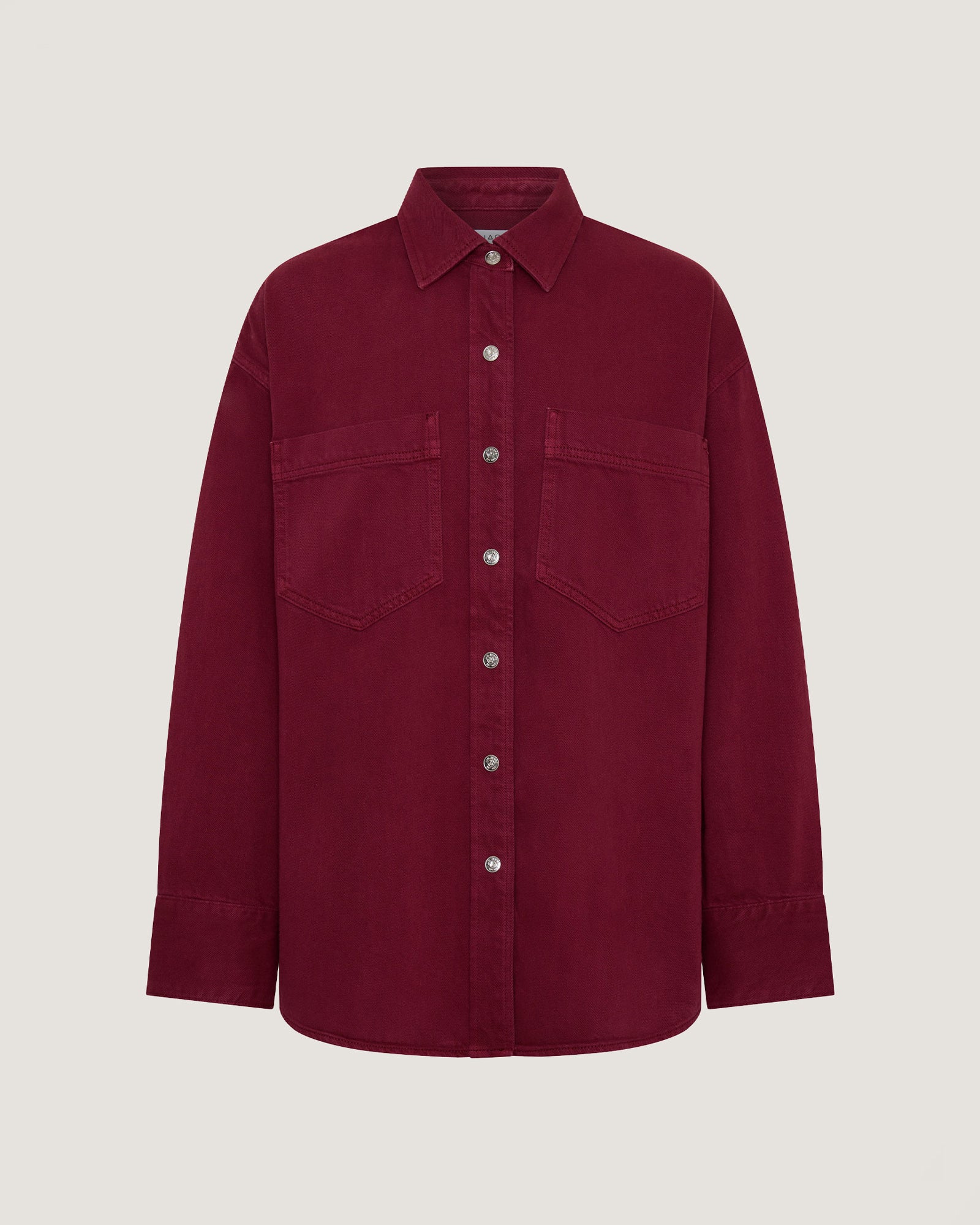 JAG loe denim shacket wine