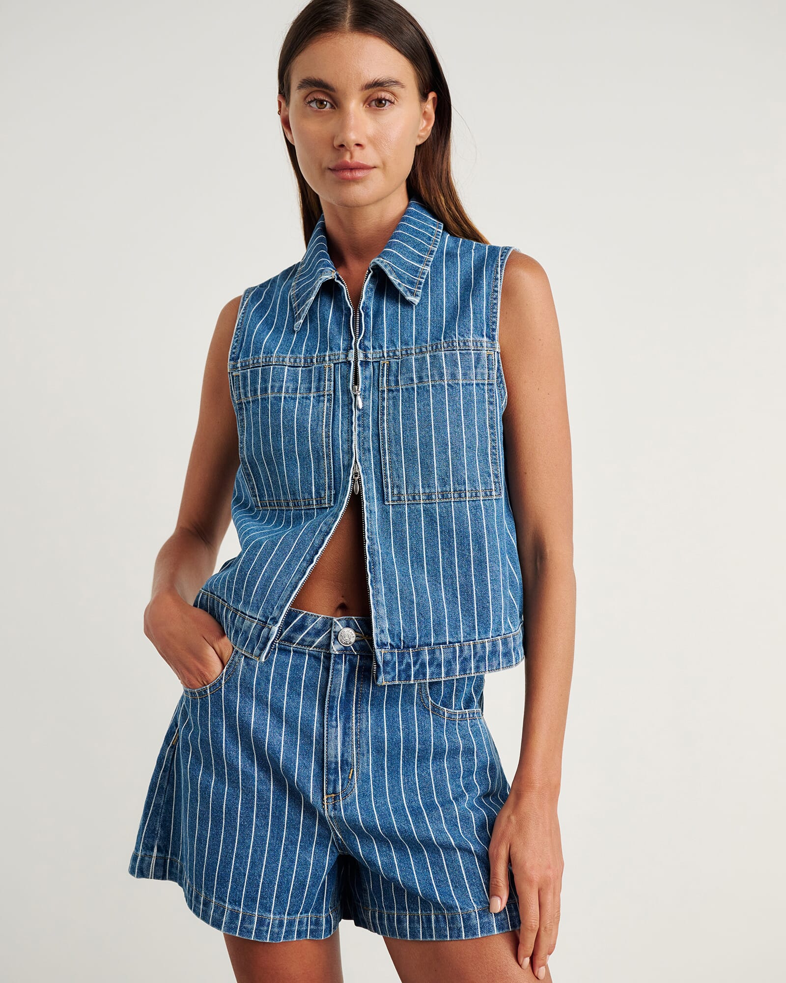 JAG carrie vest bluewhite