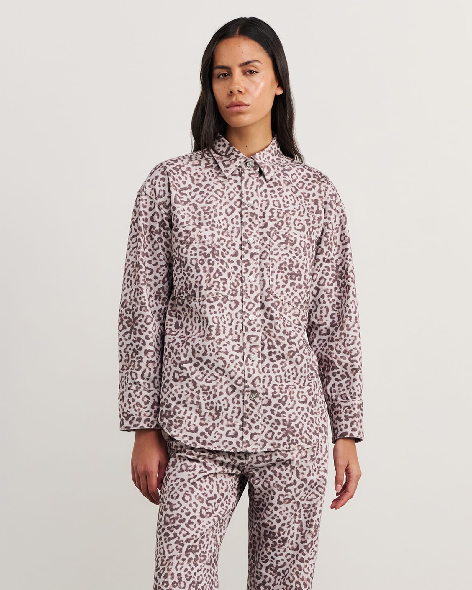 JAG leopard denim shirt leopard