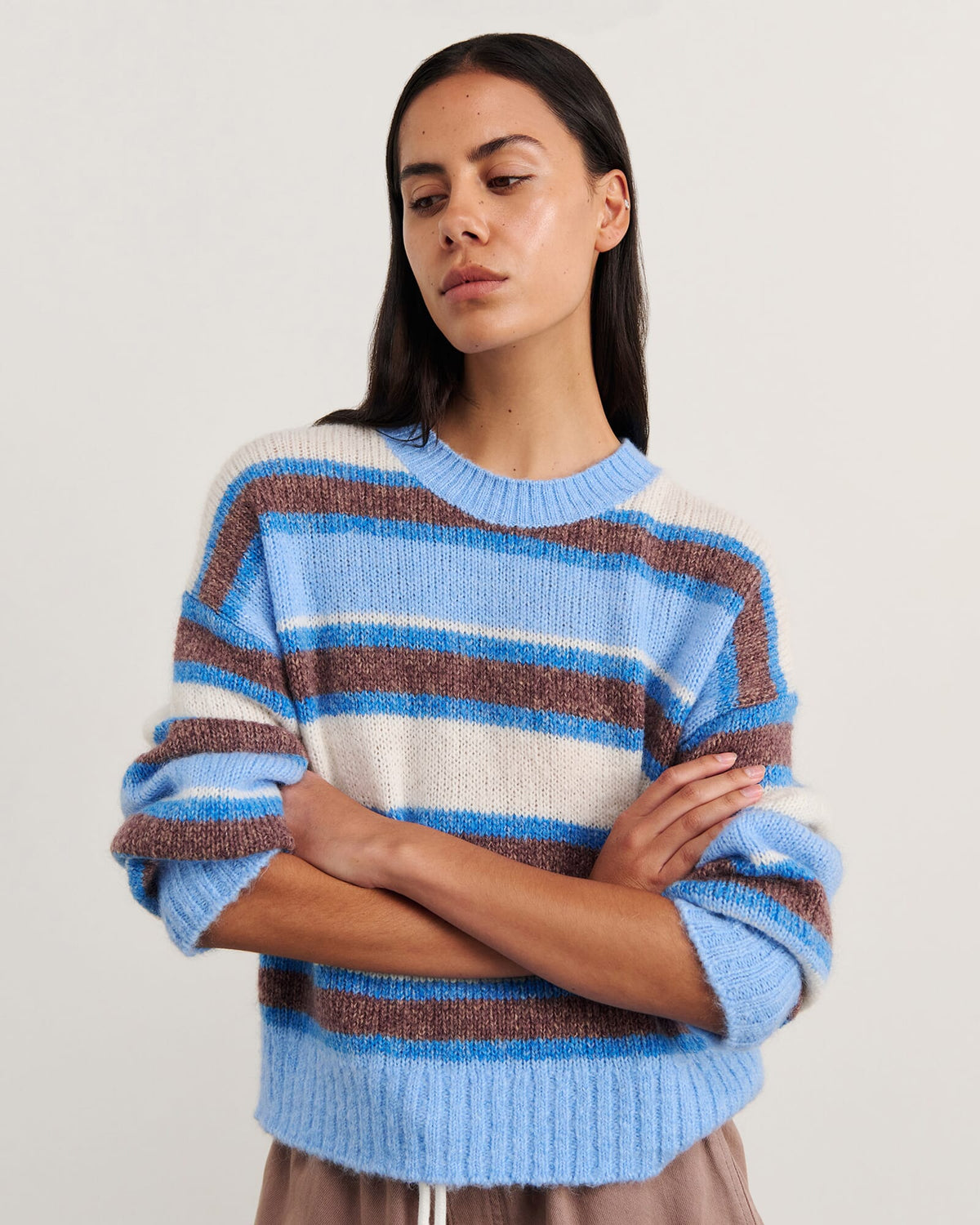 JAG lily crew sweater bluemulti
