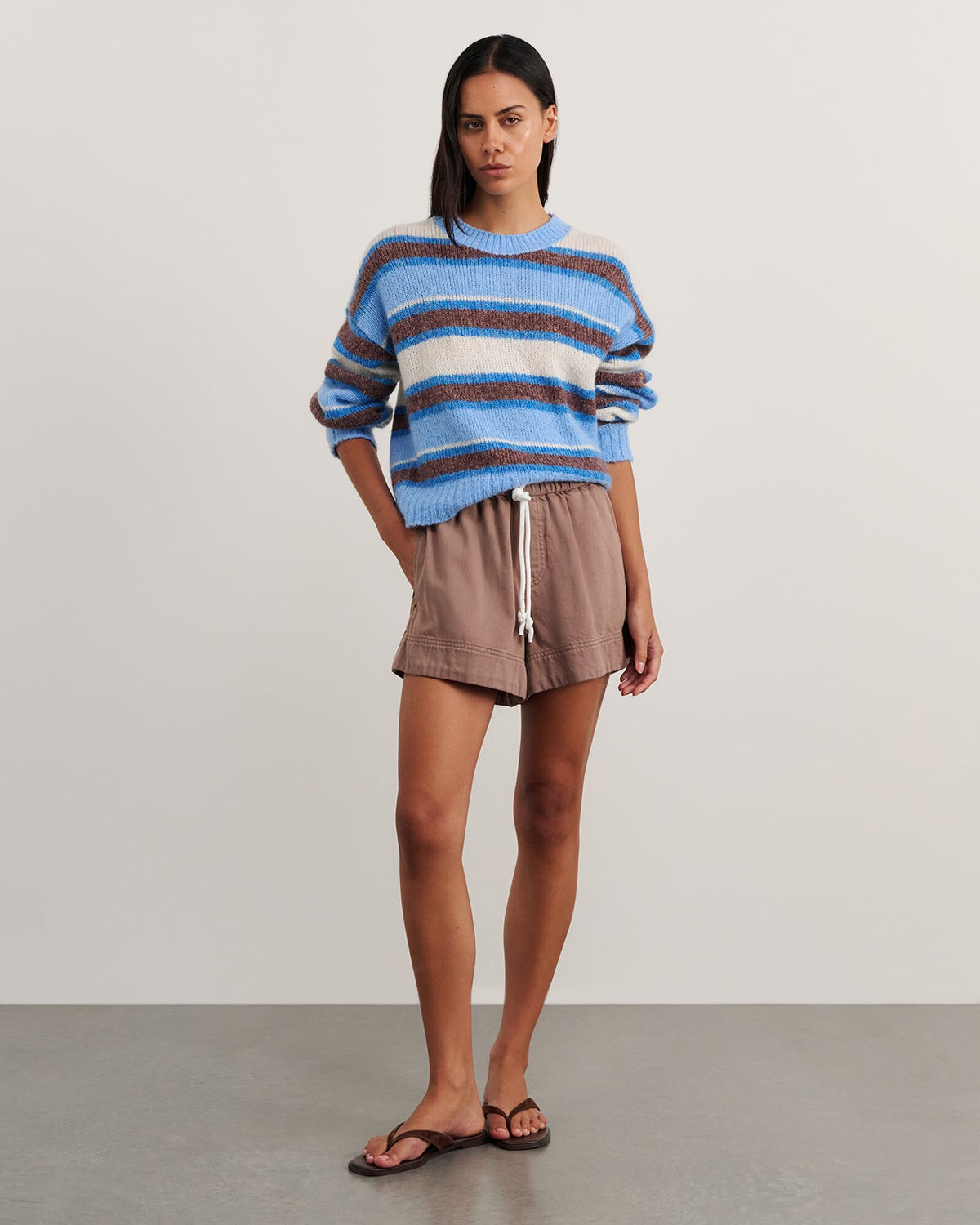 JAG lily crew sweater bluemulti