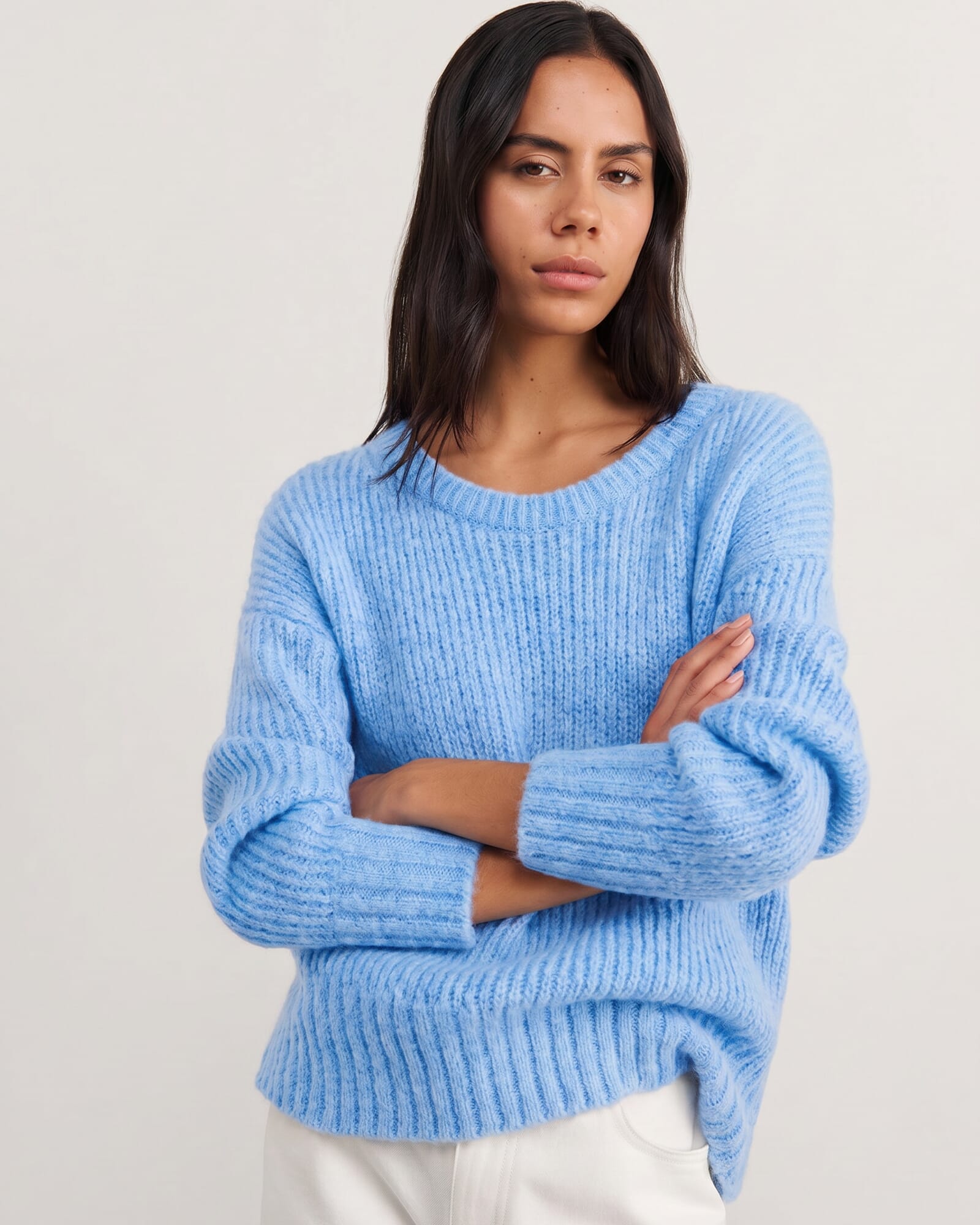UNDERCOVER×FRGMT×LOVOT シャギーニット ブルー Lily Scoop Knit BELLE BLUE | JAG