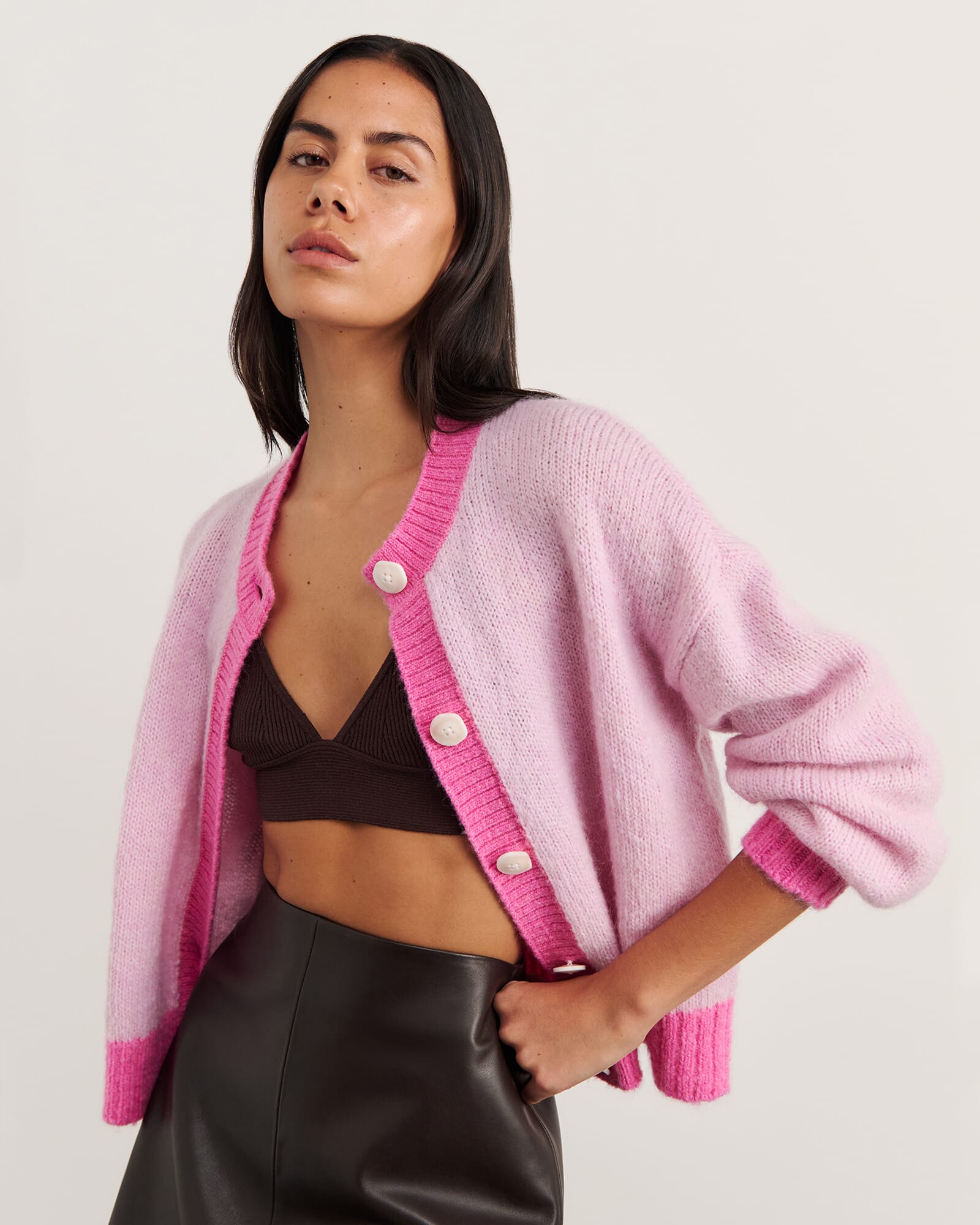 JAG lily cardigan pinkmulti
