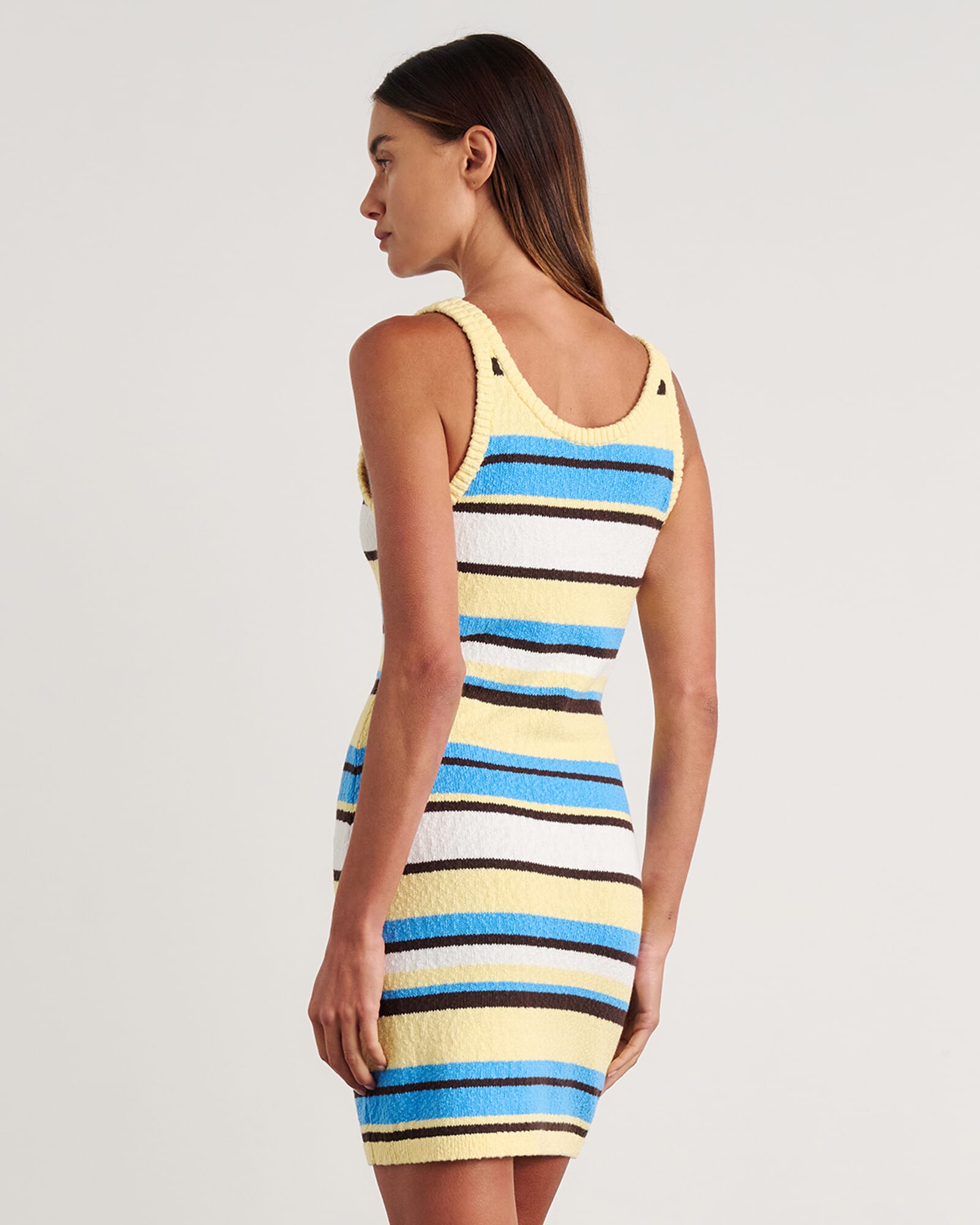 JAG arden knit mini dress yellowmulti
