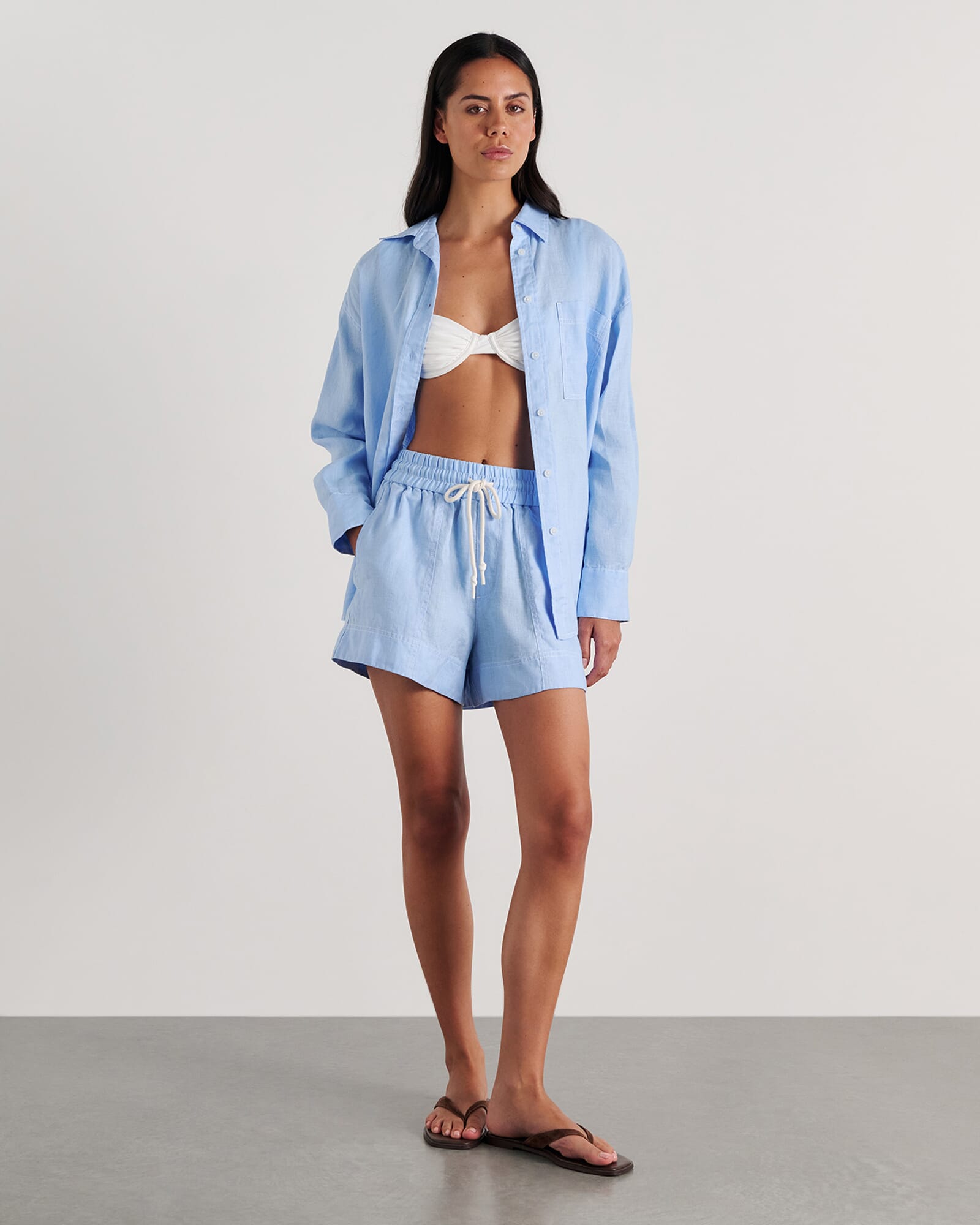 Gigi Linen Pull On Short