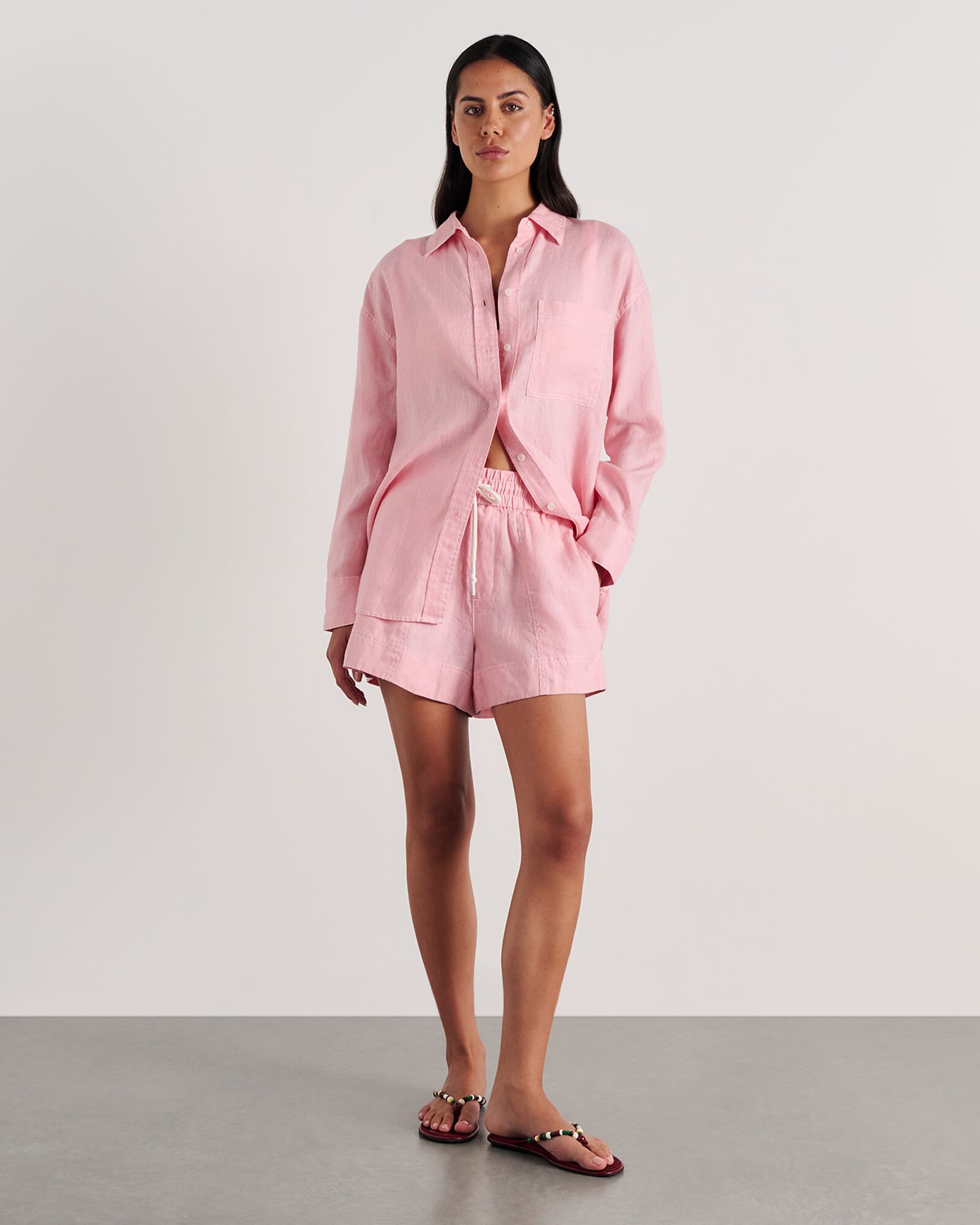 Gigi Linen Pull On Short