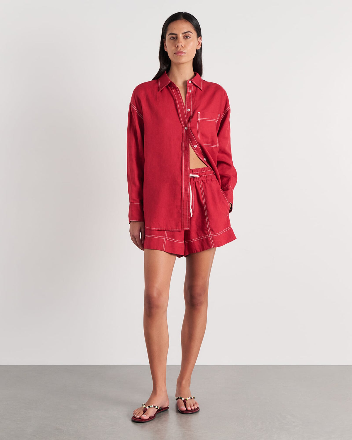 Gigi Linen Pull On Short