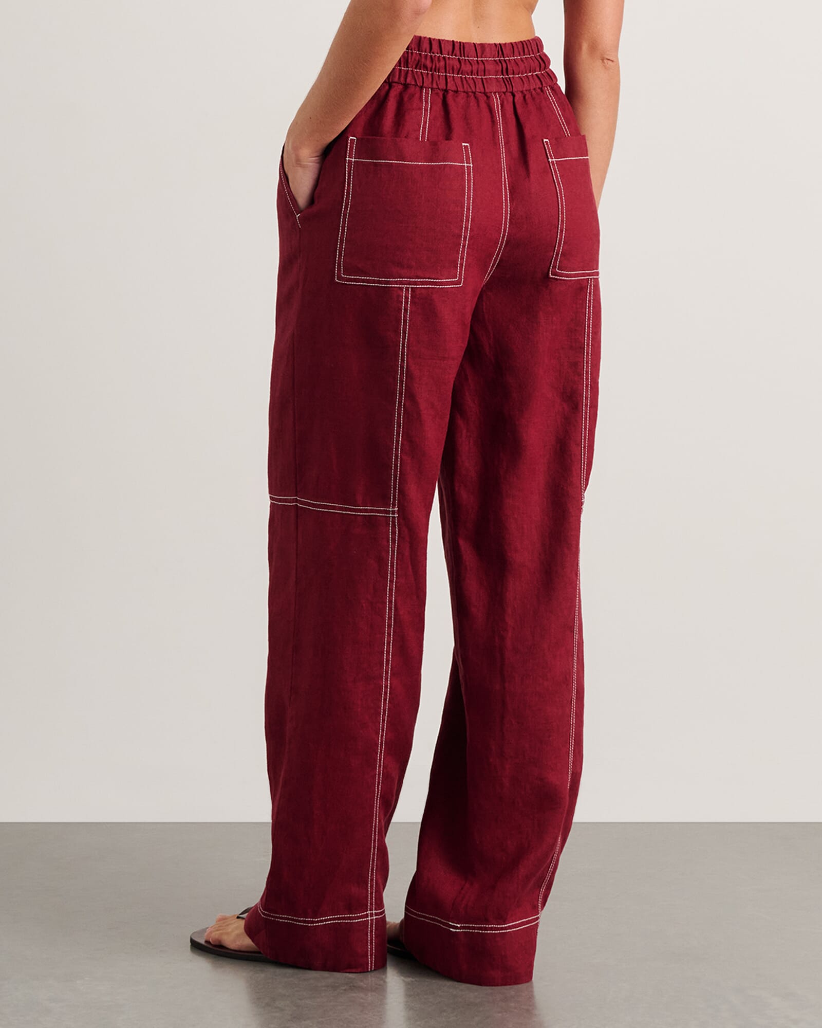 JAG gigi relaxed pant burgundy