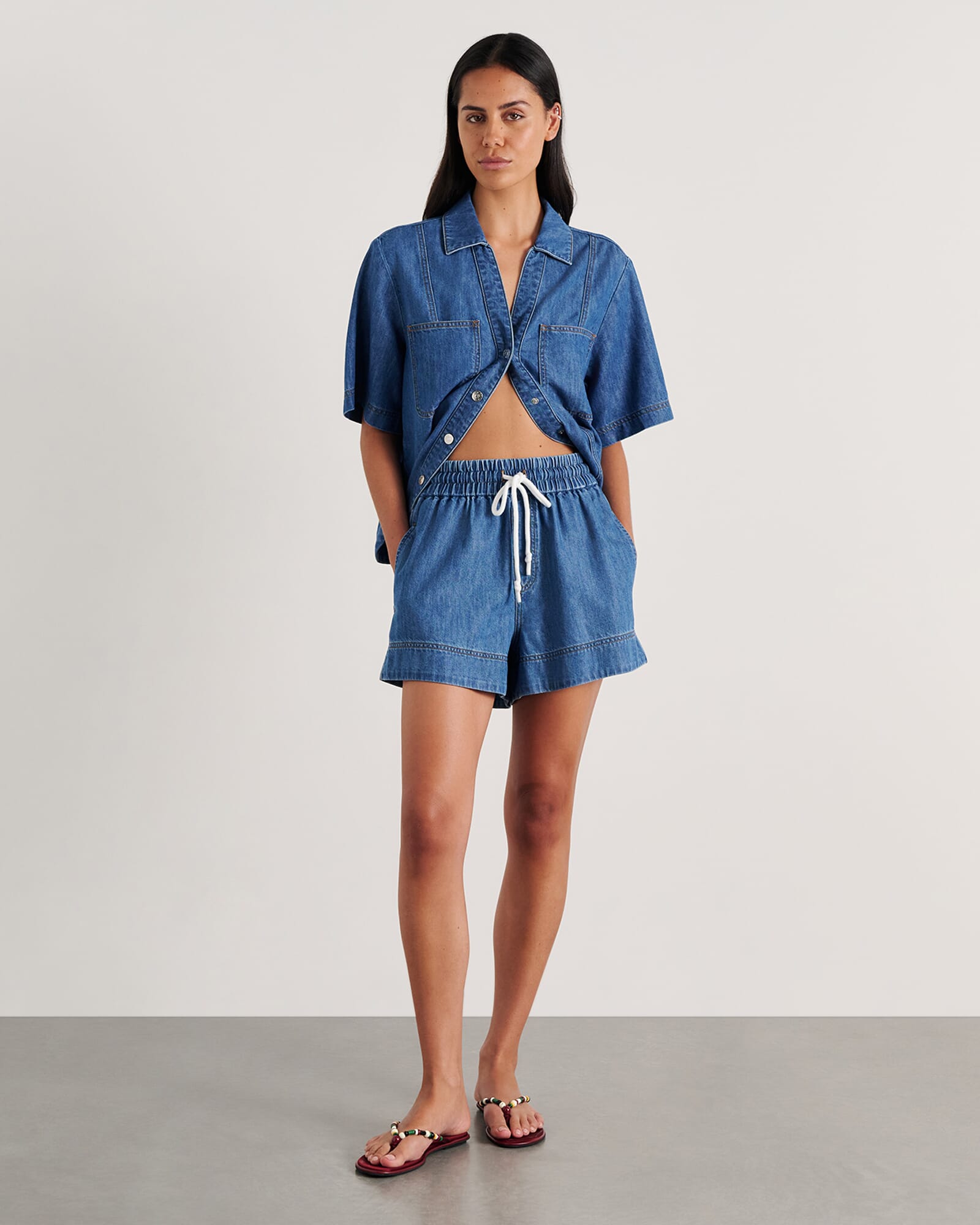 Loe Denim Pull On Short