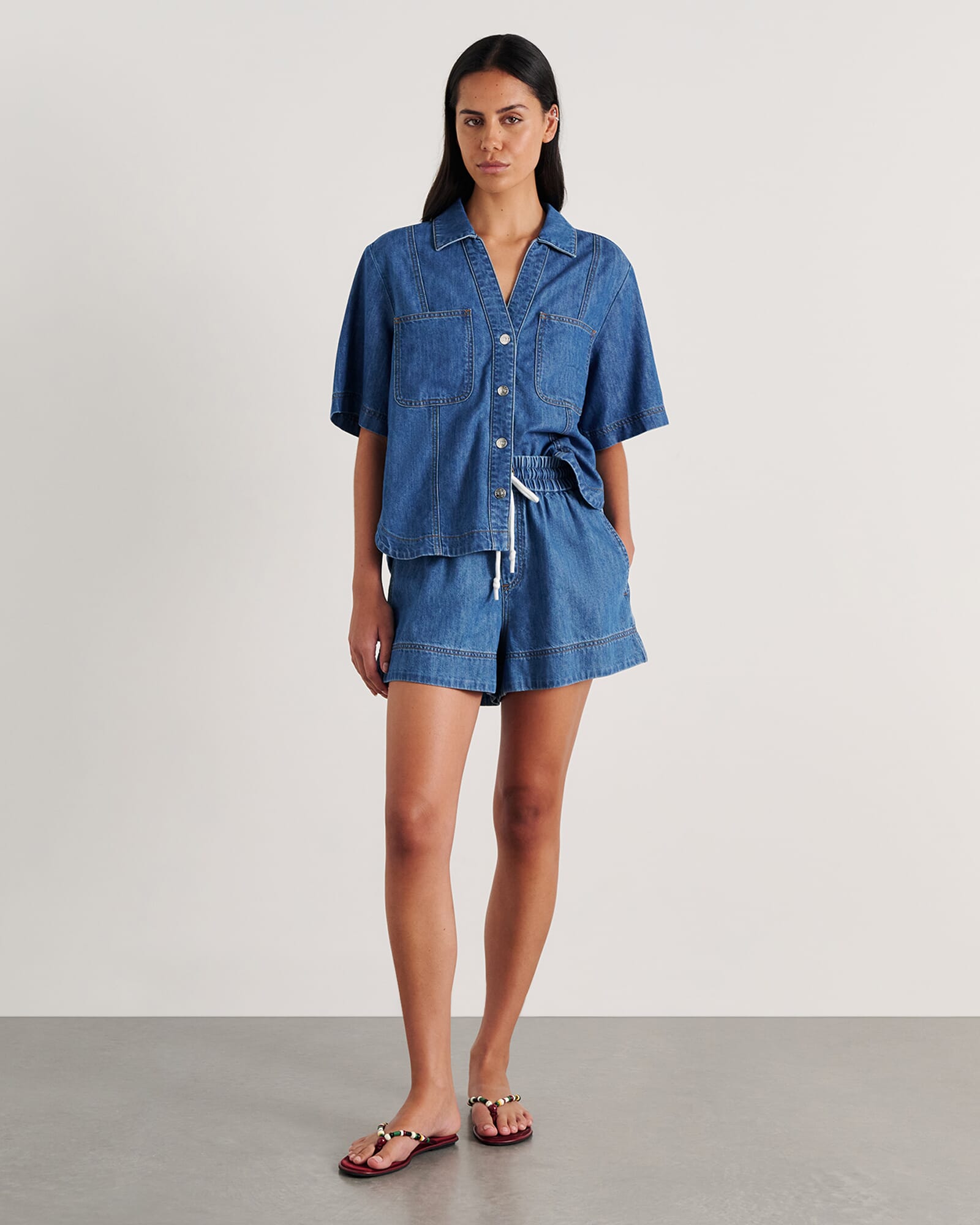 Loe Denim Pull On Short