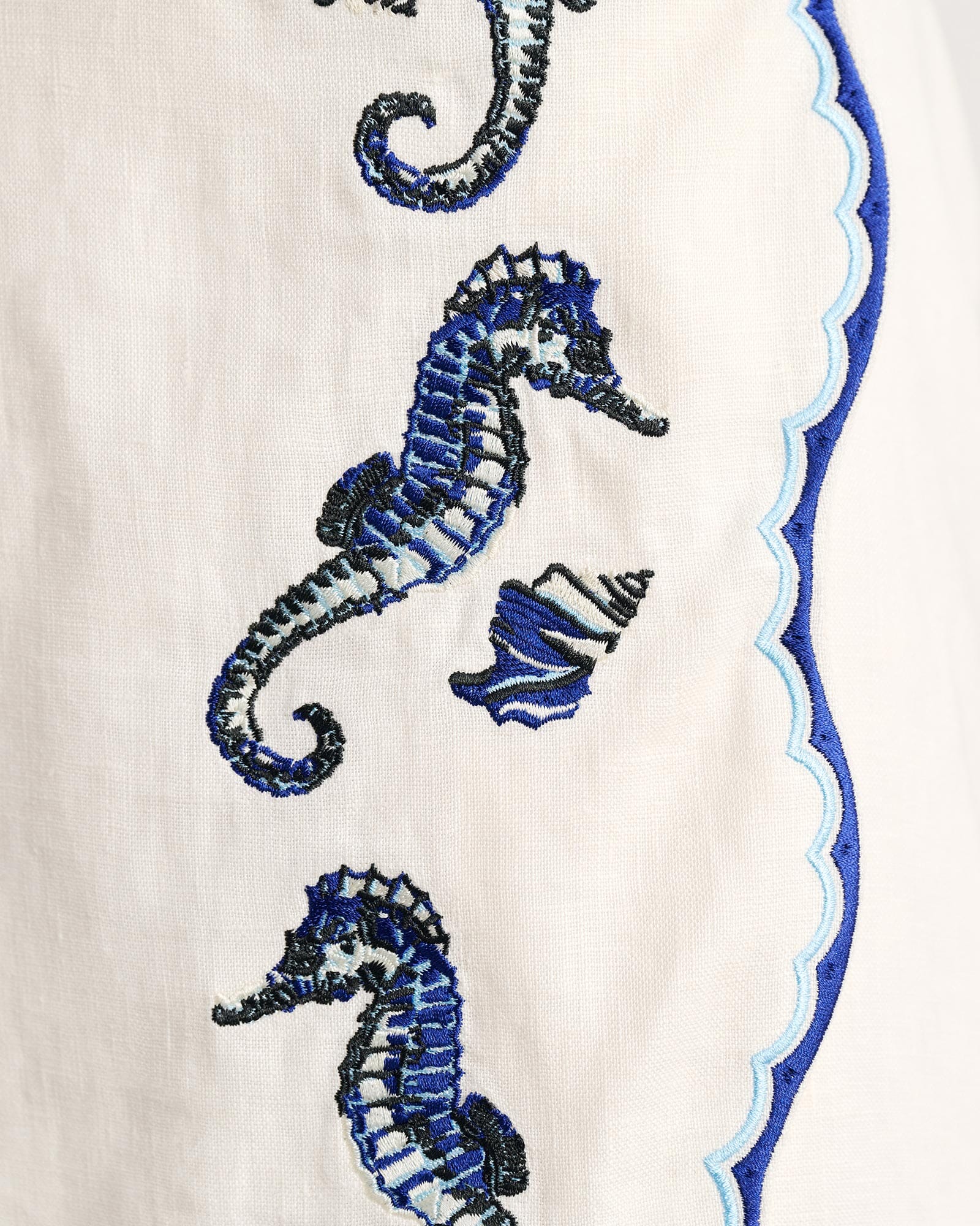 JAG seahorse linen mini wrap skirt milk