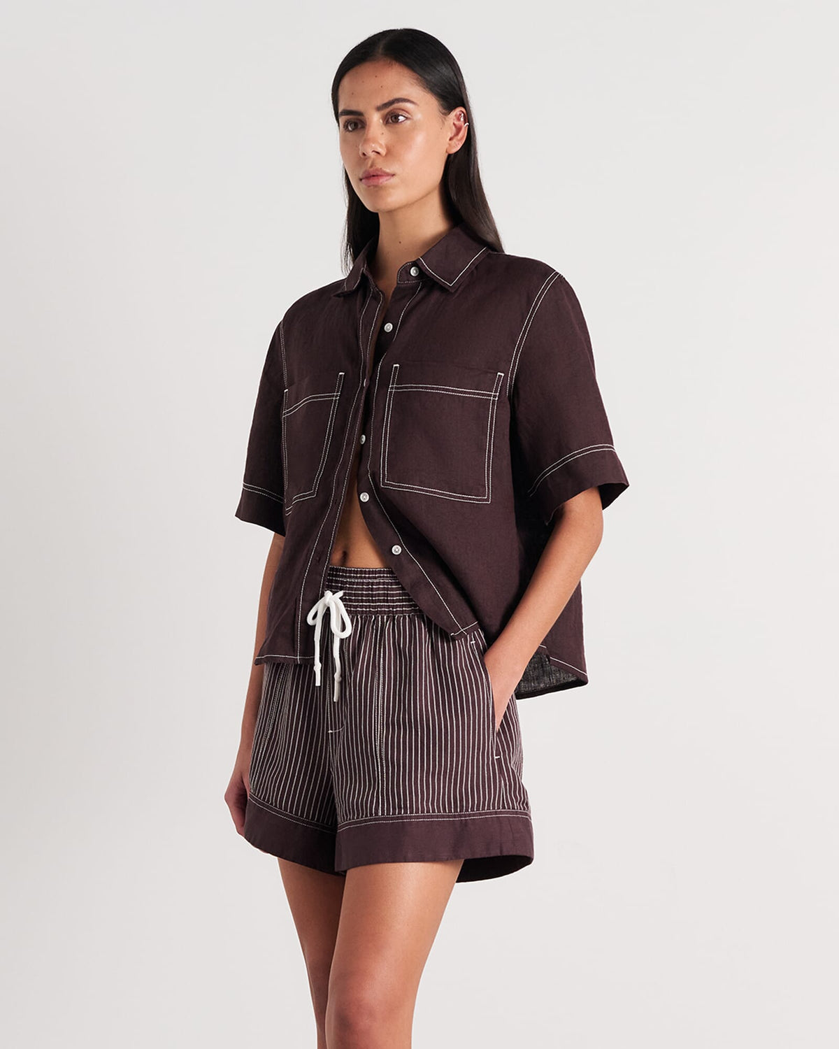 Gigi Linen Relaxed Ss Shirt