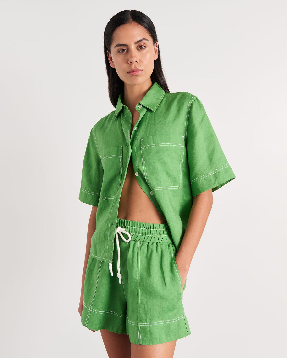 Gigi Linen Relaxed Ss Shirt