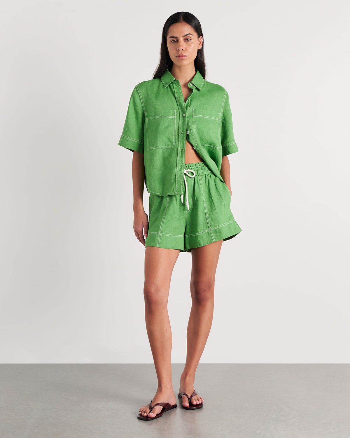 Gigi Linen Relaxed Ss Shirt