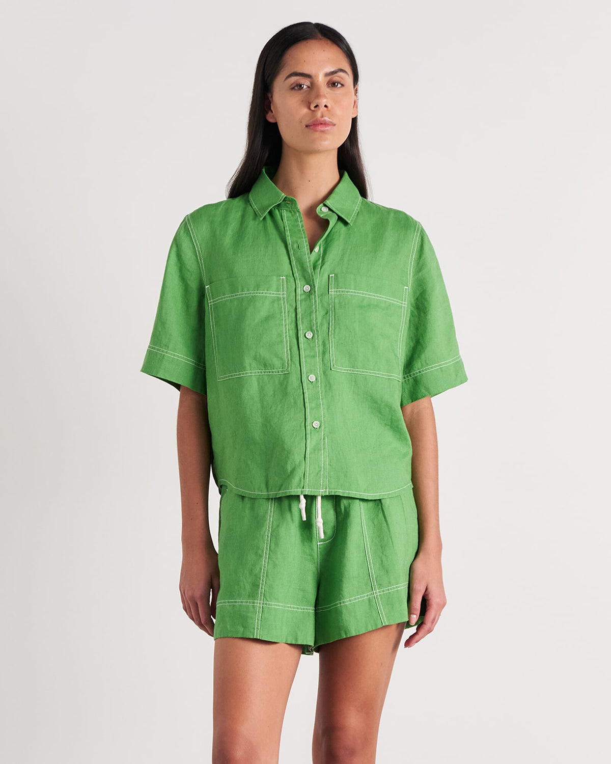 Gigi Linen Relaxed Ss Shirt