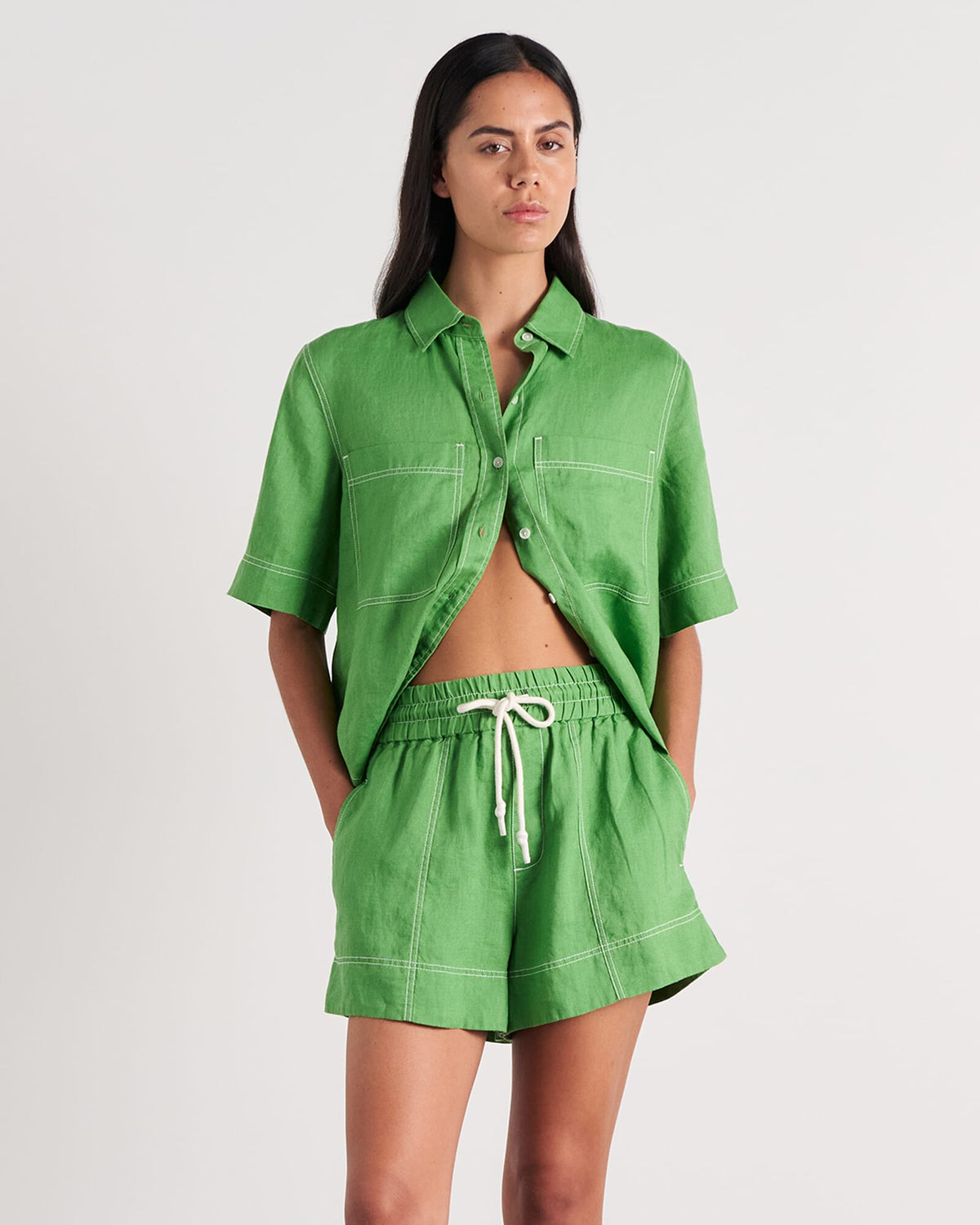 Gigi Linen Relaxed Ss Shirt