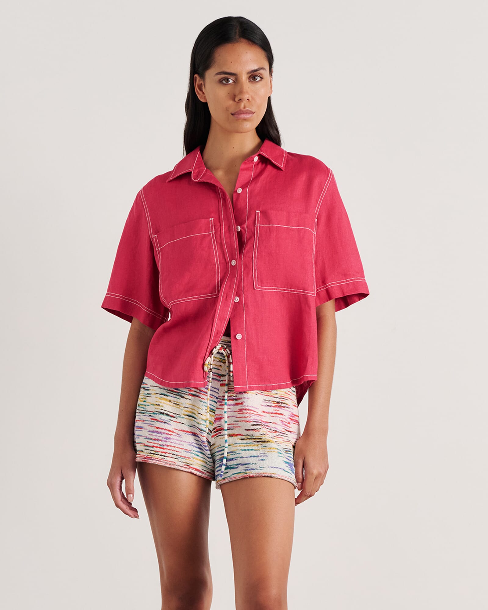 Gigi Linen Short Sleeve Shirt