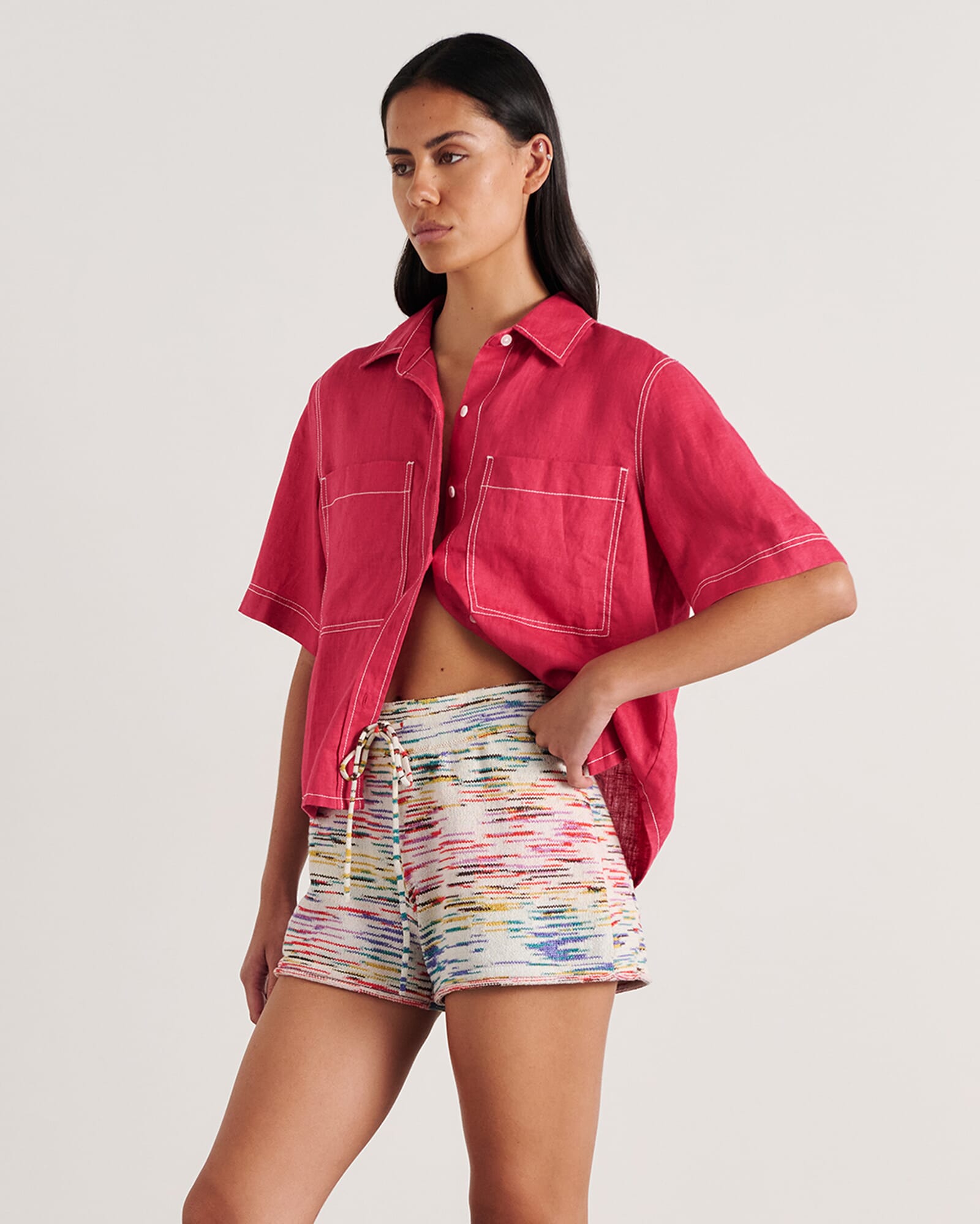 Gigi Linen Short Sleeve Shirt