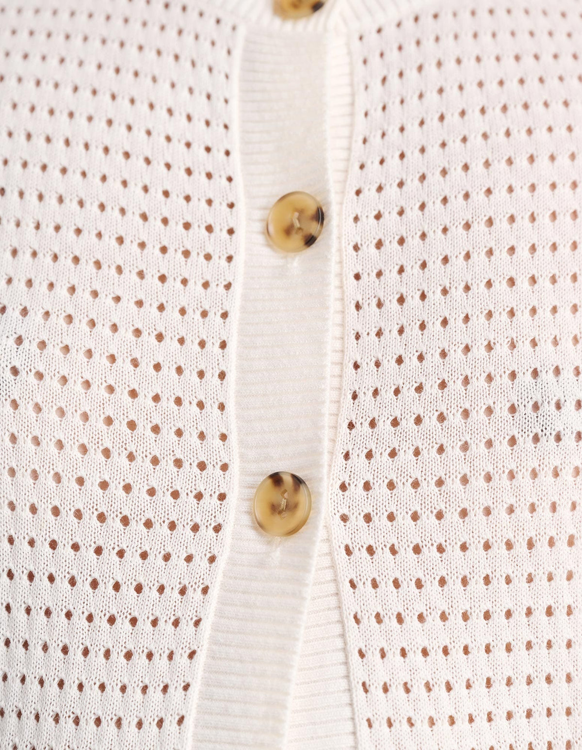 JAG brita longline knit vest milk