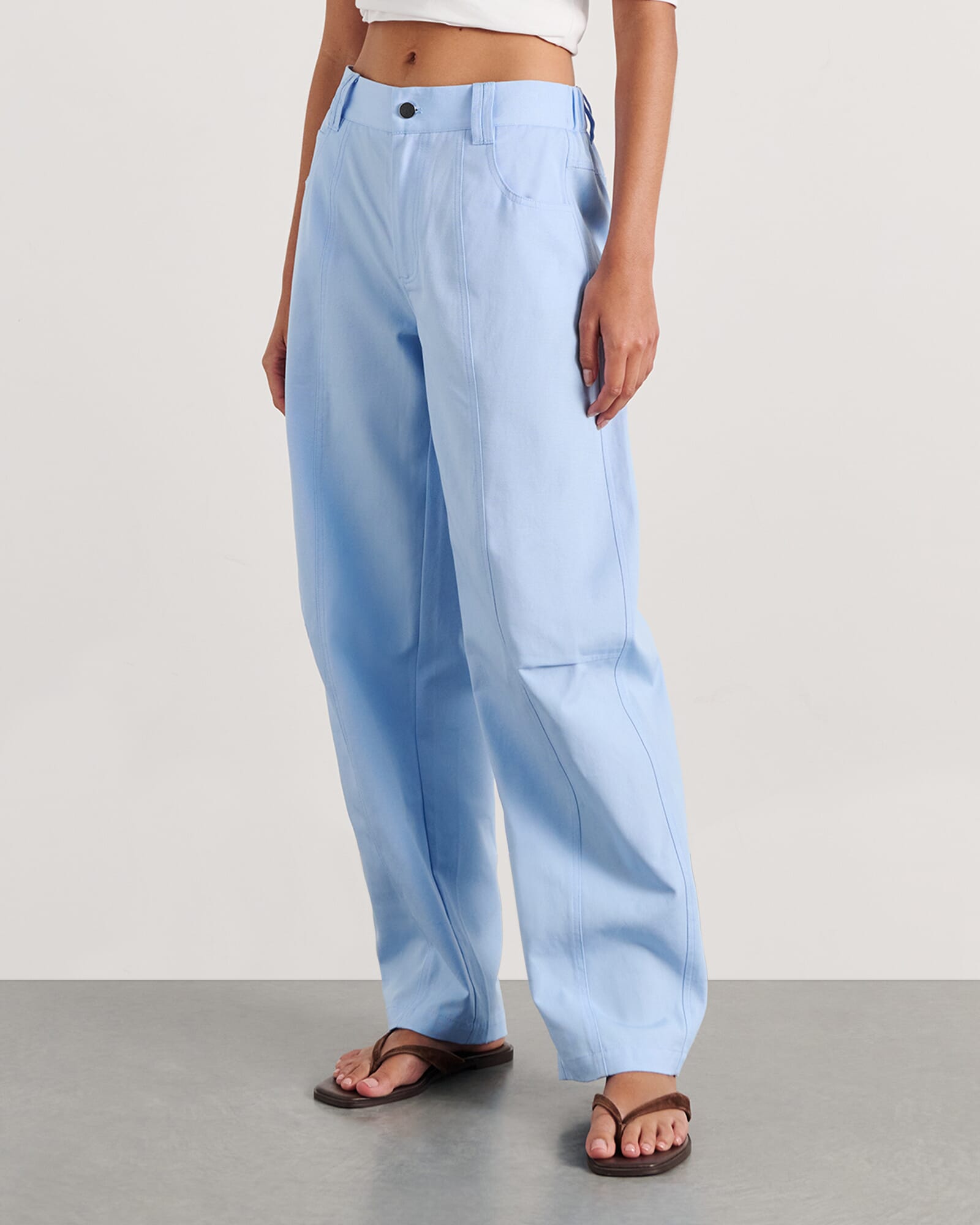 Pia Canvas Barrel Pant