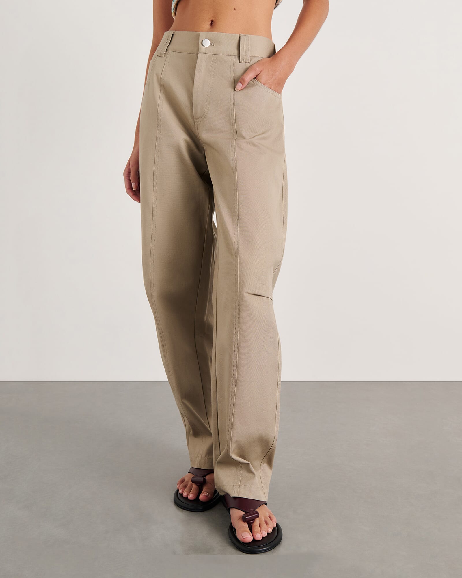 Pia Canvas Barrel Pant