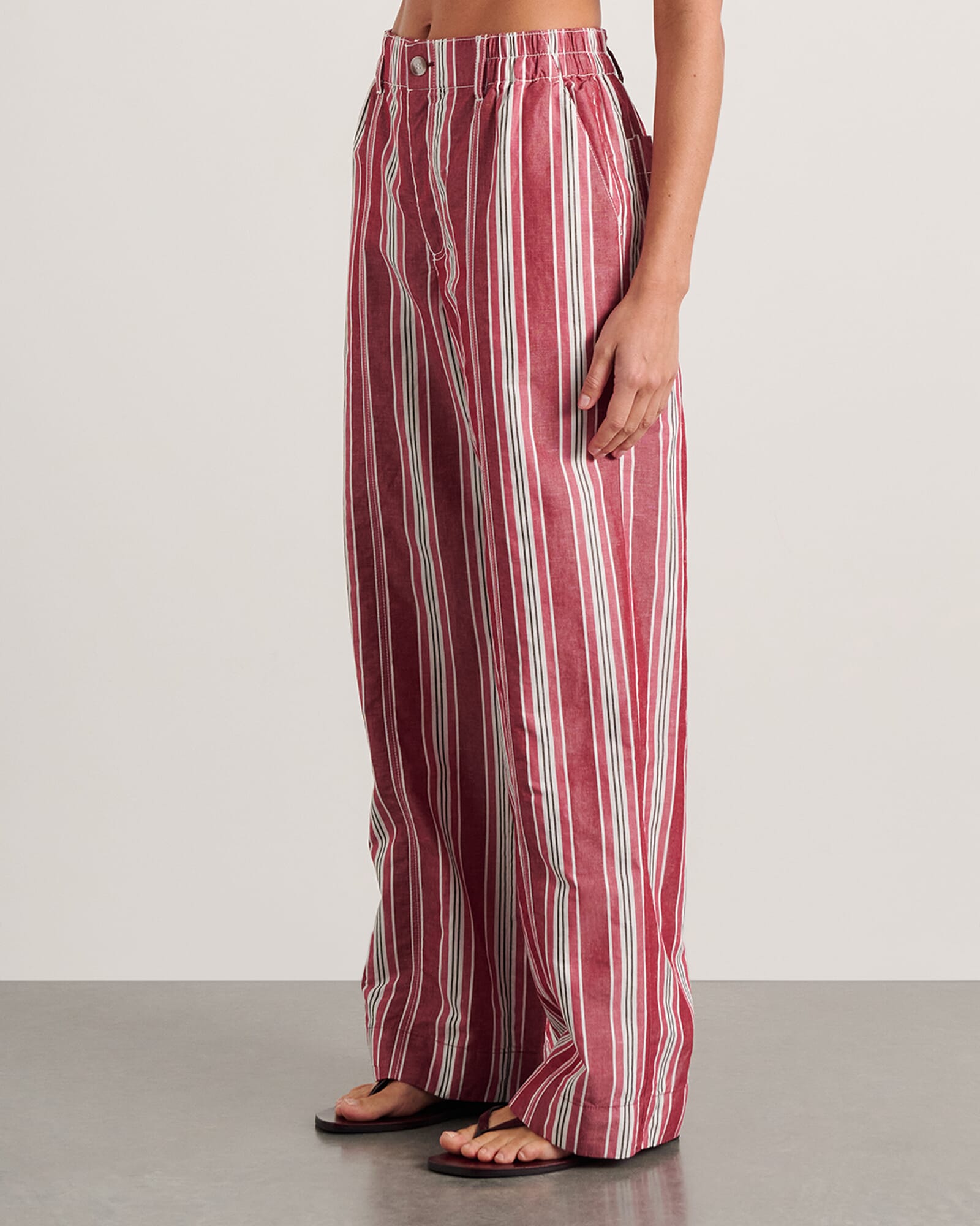 JAG zuri pant ivoryburgundy