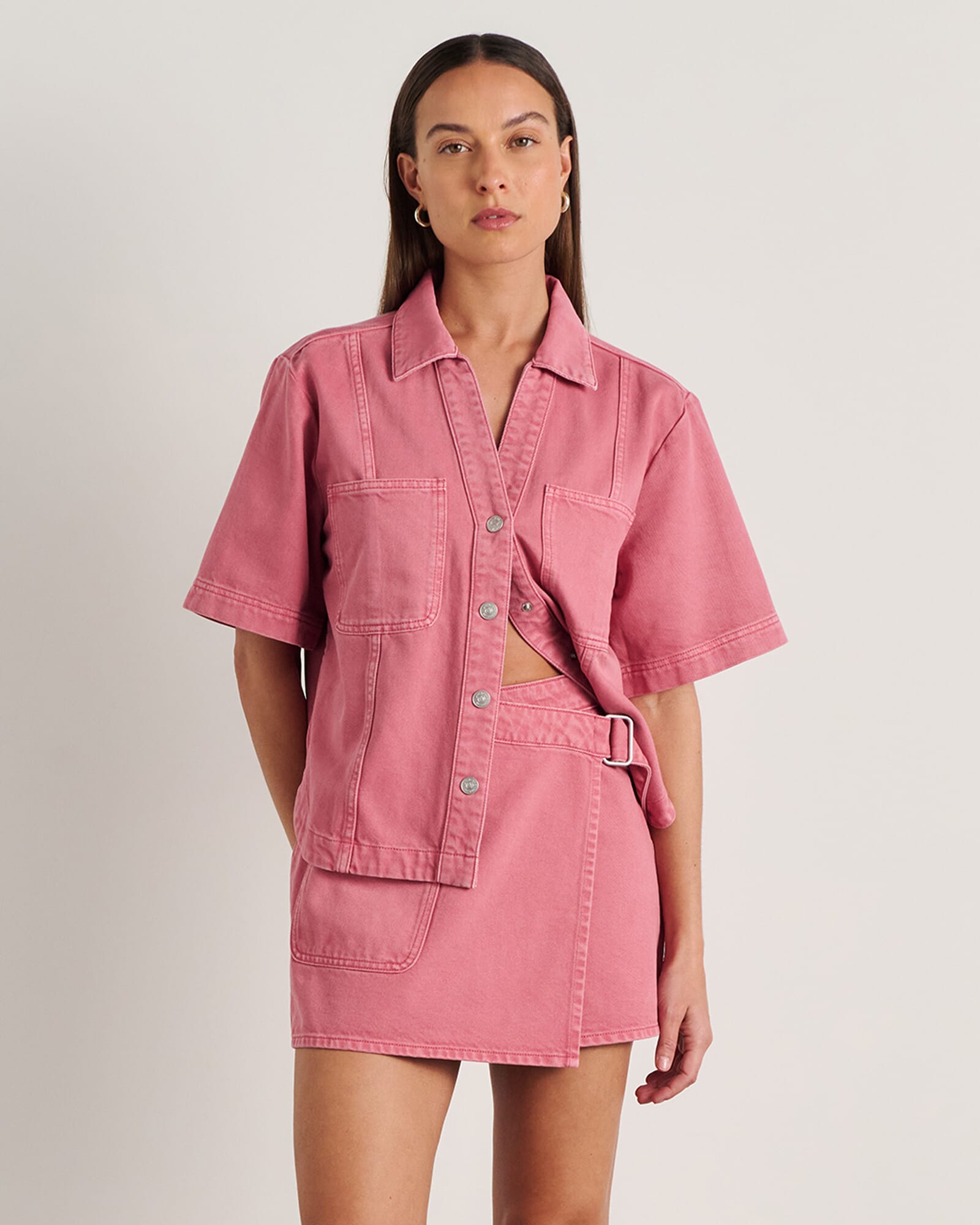 JAG loe short sleeve shirt tearose