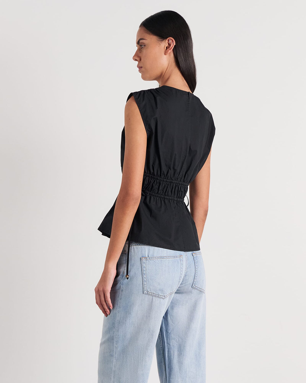 Eden Poplin Tie Top