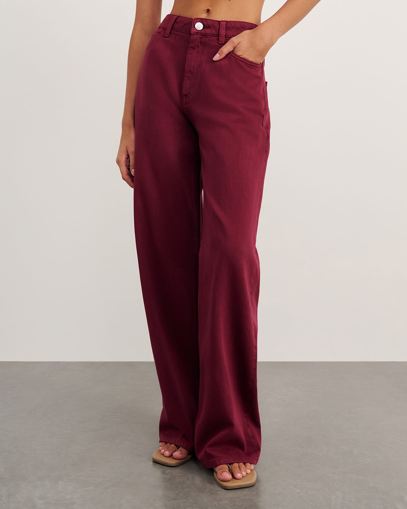 JAG loe mid rise jean wine