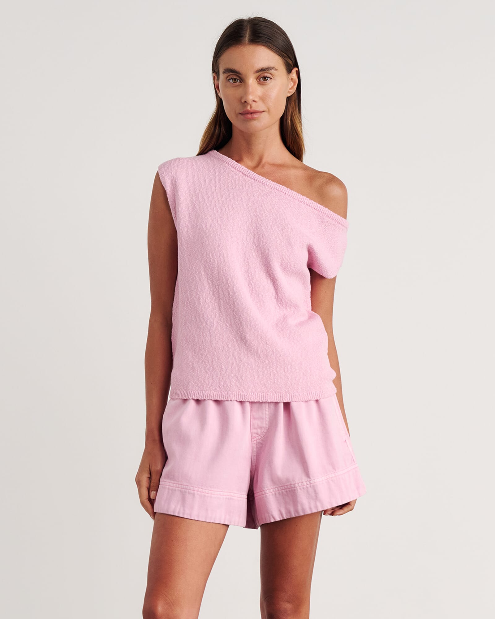 JAG arden off shoulder knit dustypink