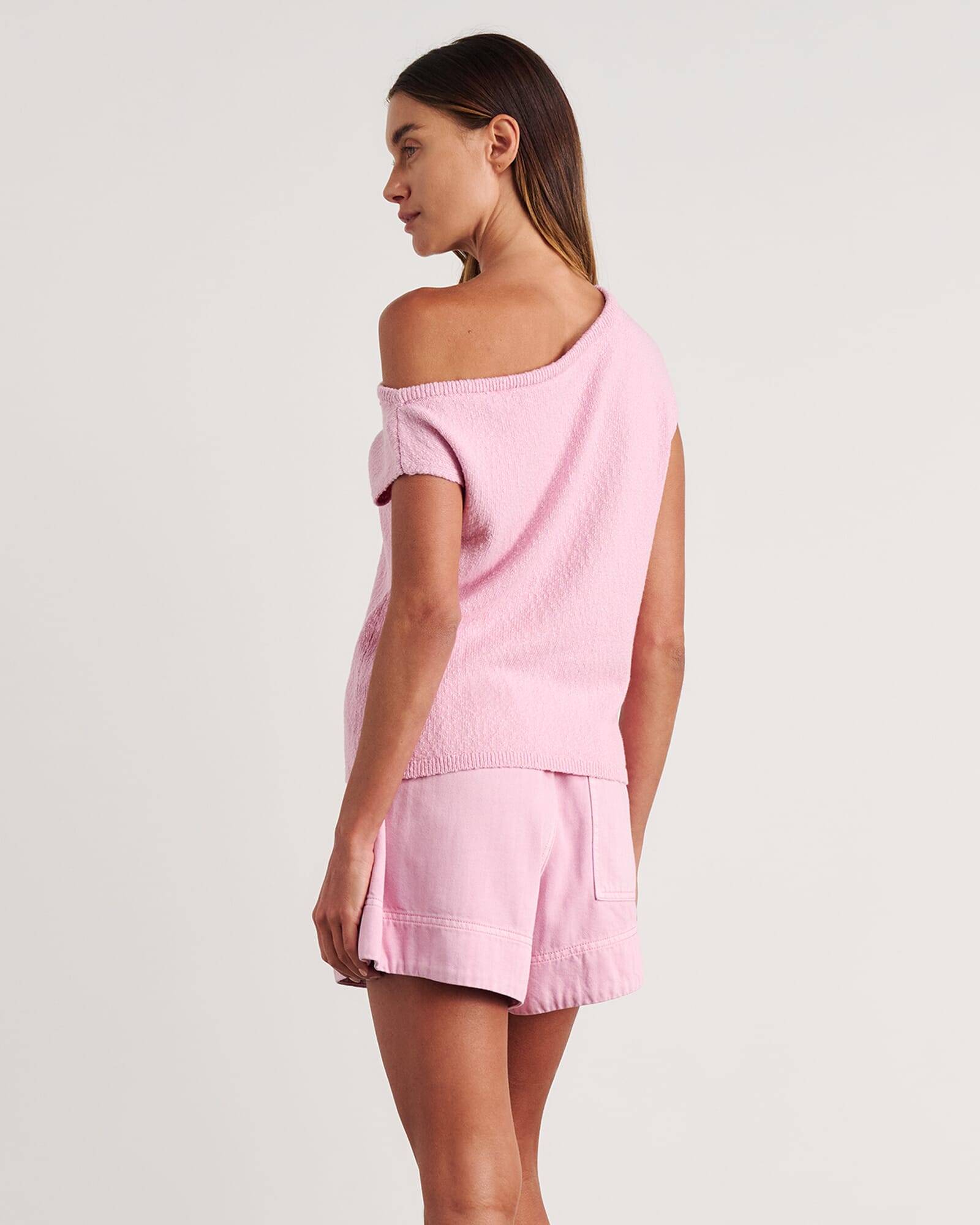 JAG arden off shoulder knit dustypink
