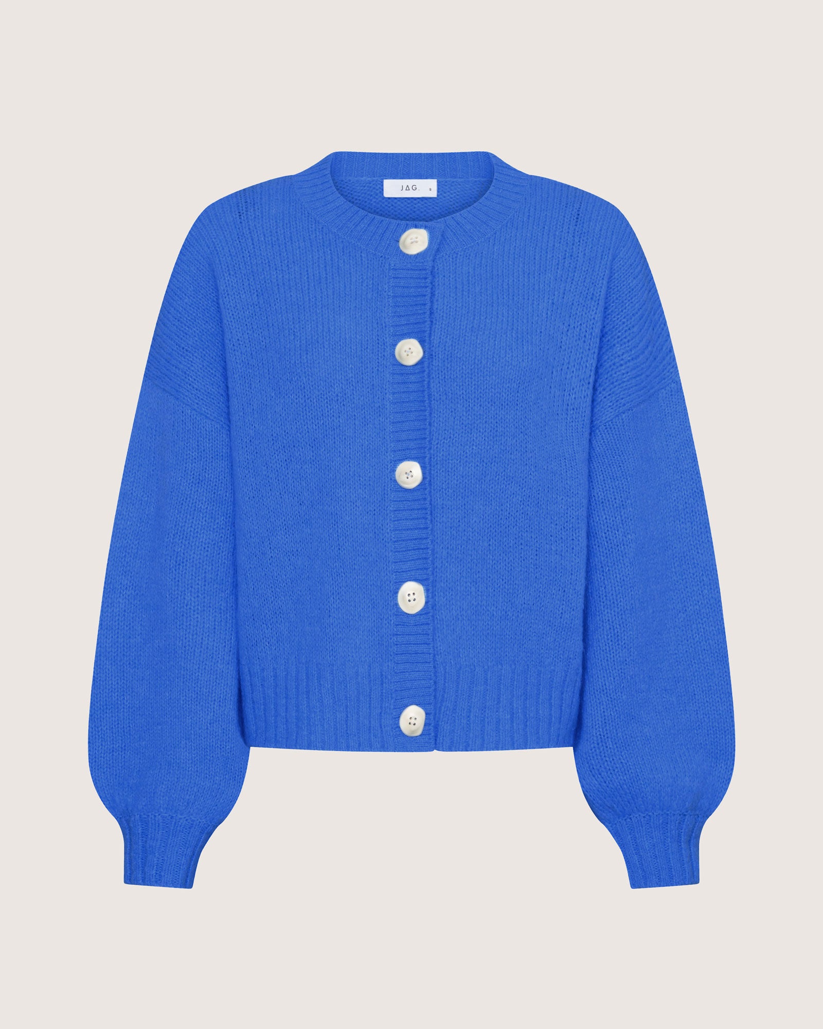 JAG lily fluffy knit cardigan cobalt