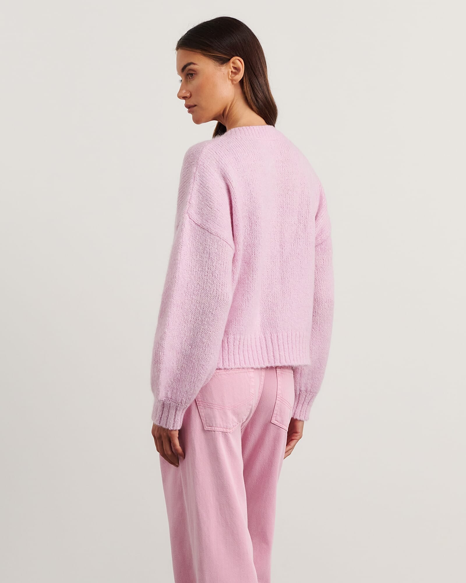 JAG lily fluffy knit cardigan pinkfrost